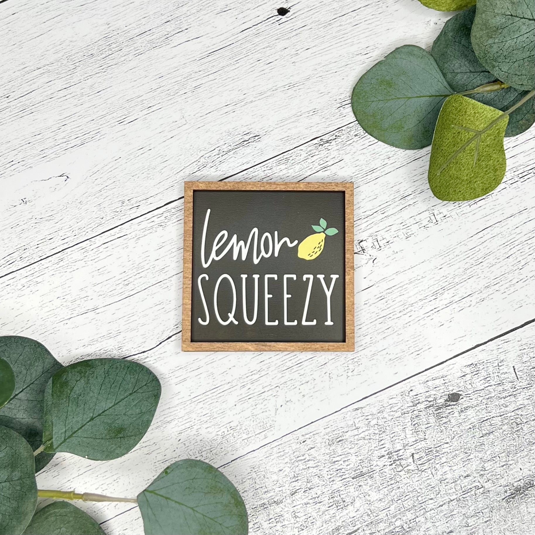 Mini Framed Lemon Themed Sign | Lemon Squeezy