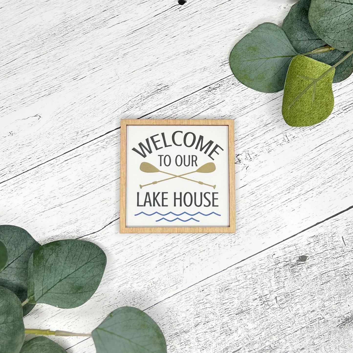 Mini Framed Lake Themed Sign | Welcome To Our Lake House