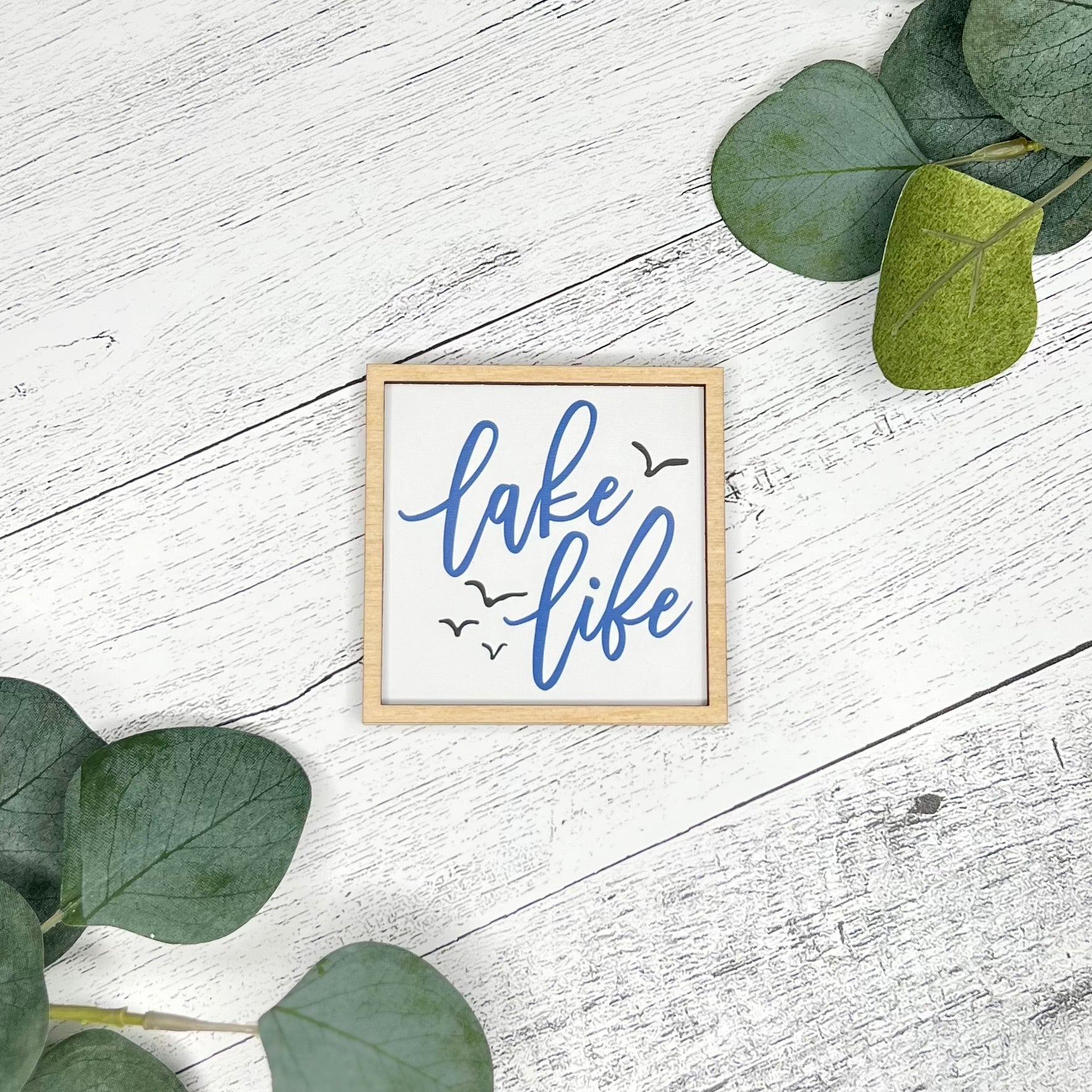 Mini Framed Lake Themed Sign | Lake Life Sign