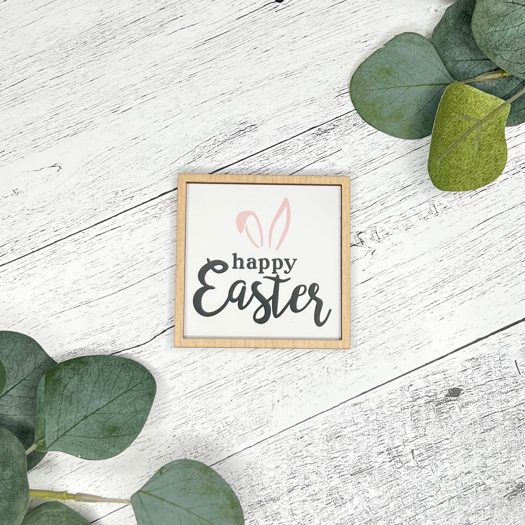 Mini Framed Easter Sign | Happy Easter Sign
