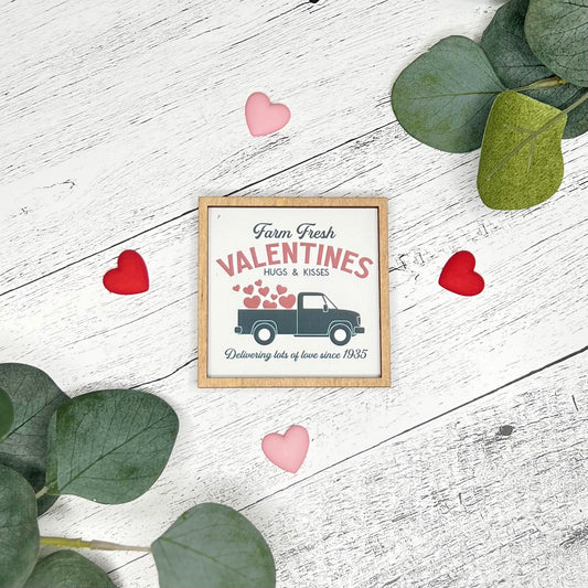 Mini Framed Valentine's Day Sign | Valentine Truck Sign
