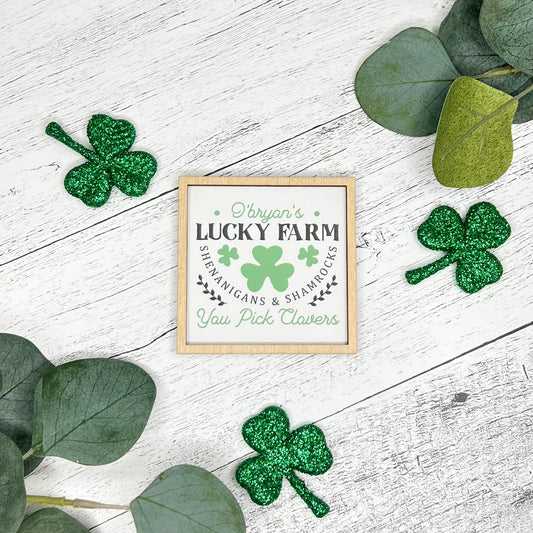 Mini Framed St. Patrick's Day Sign | O'bryan's Lucky Farm