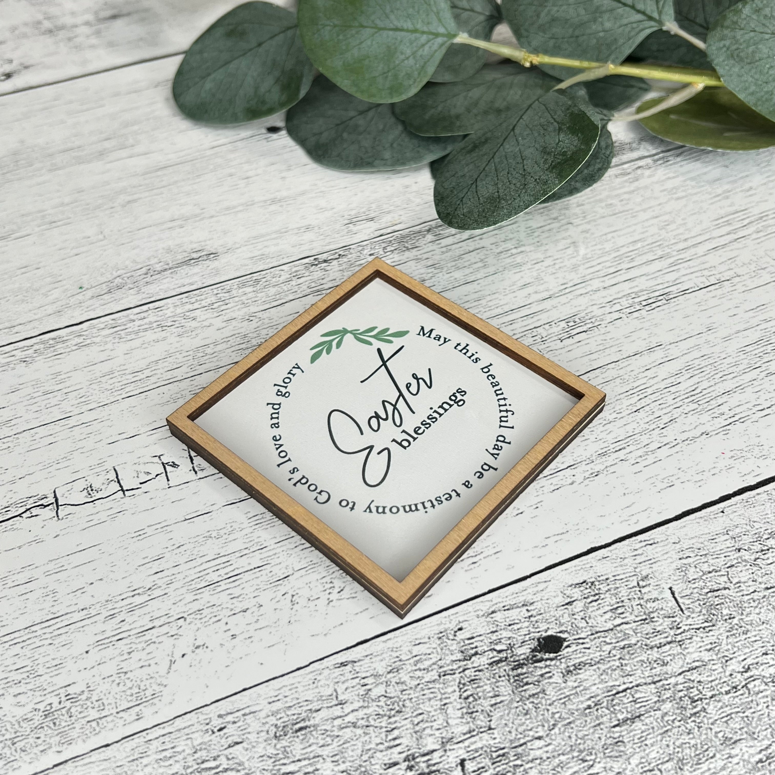 Mini Framed Easter Sign | Easter Blessings