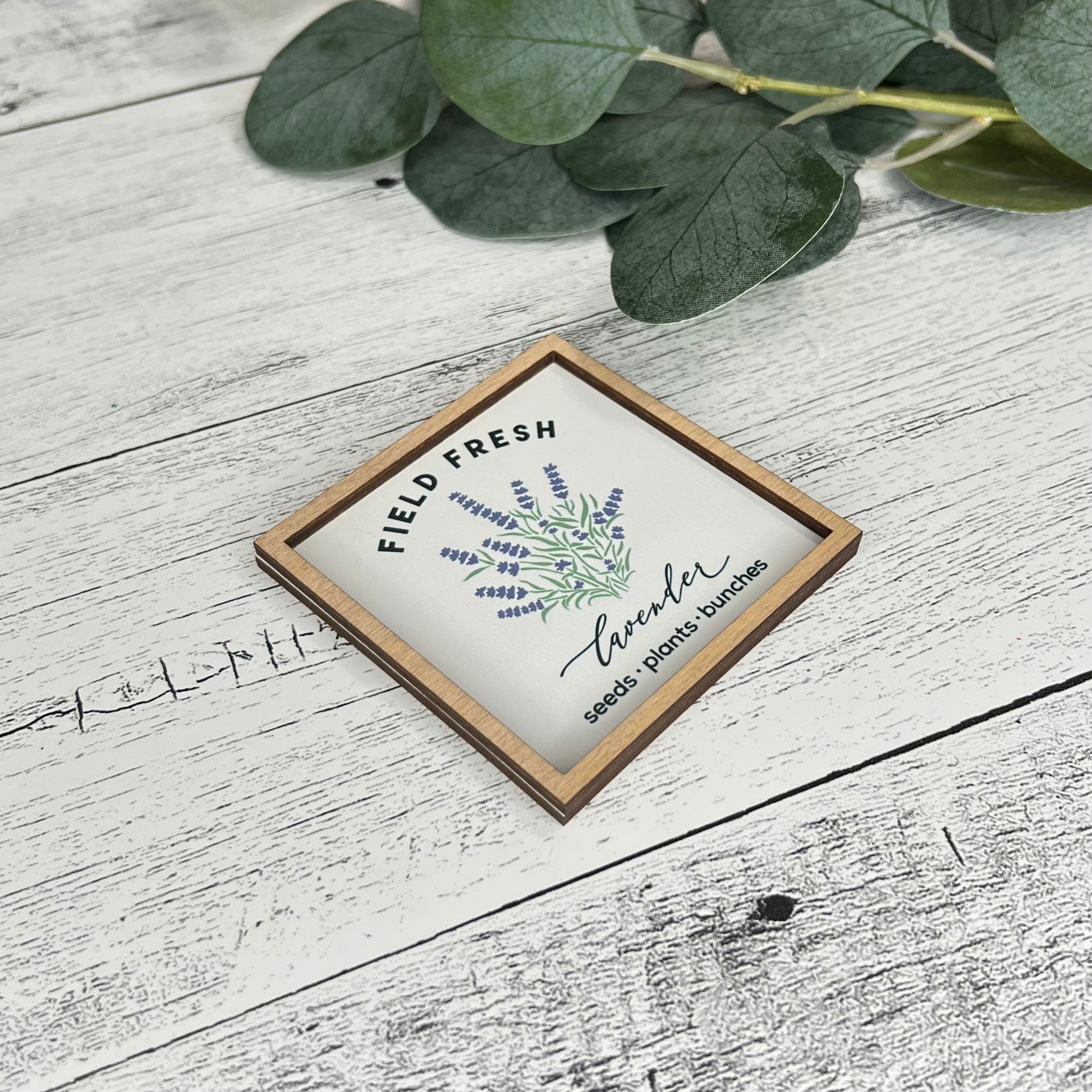 Mini Framed Lavender Sign | Field Fresh Lavender Sign