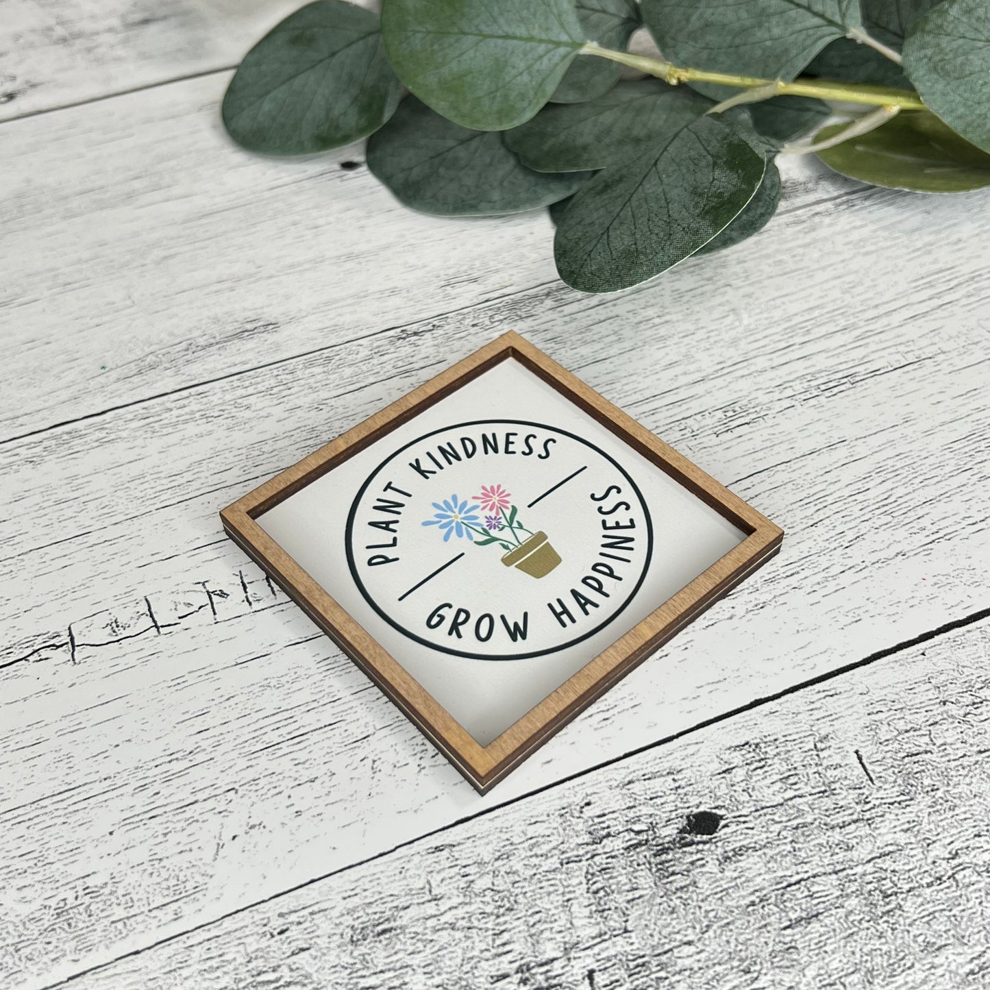 Mini Framed Spring Sign | Plant Kindness Grow Happiness