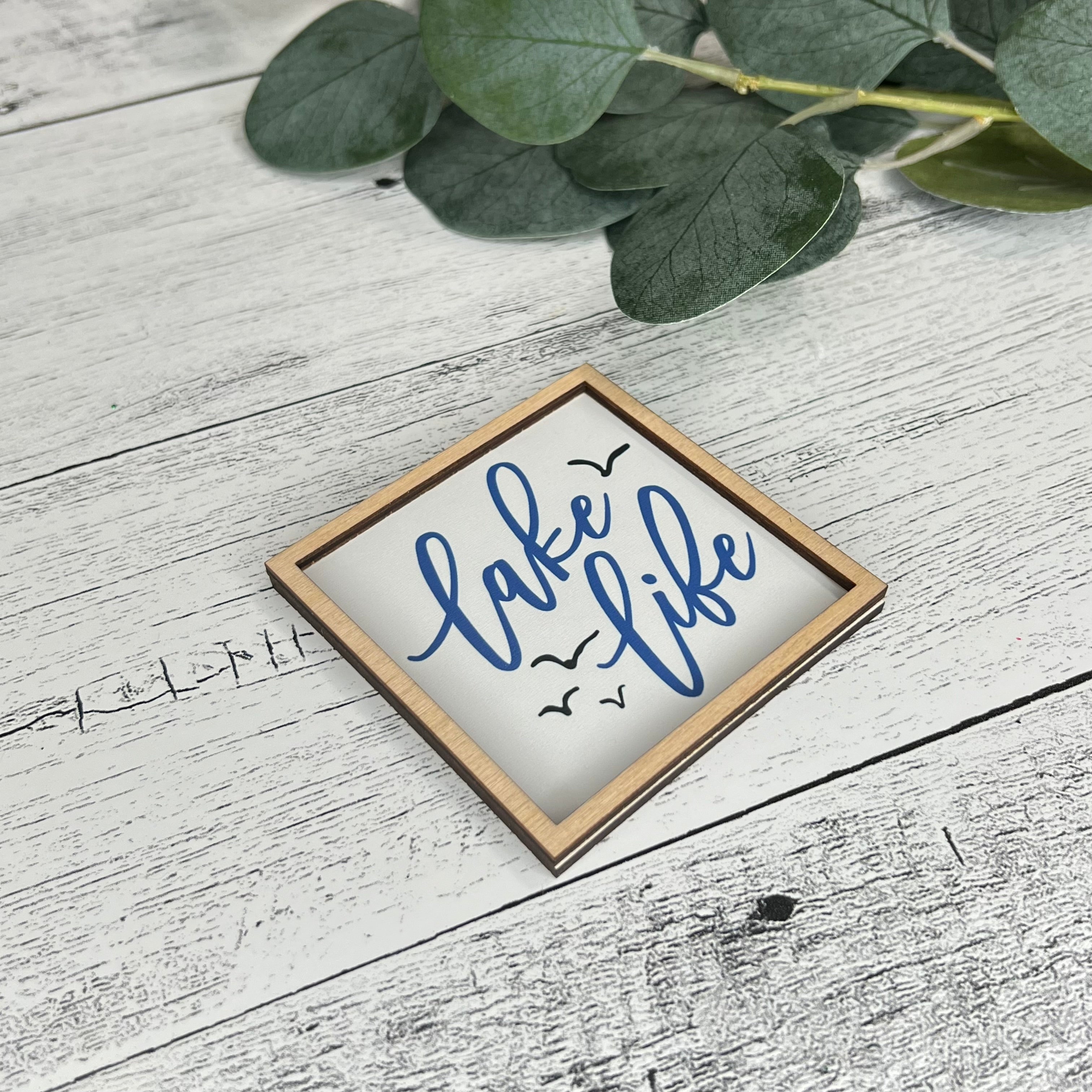 Mini Framed Lake Themed Sign | Lake Life Sign