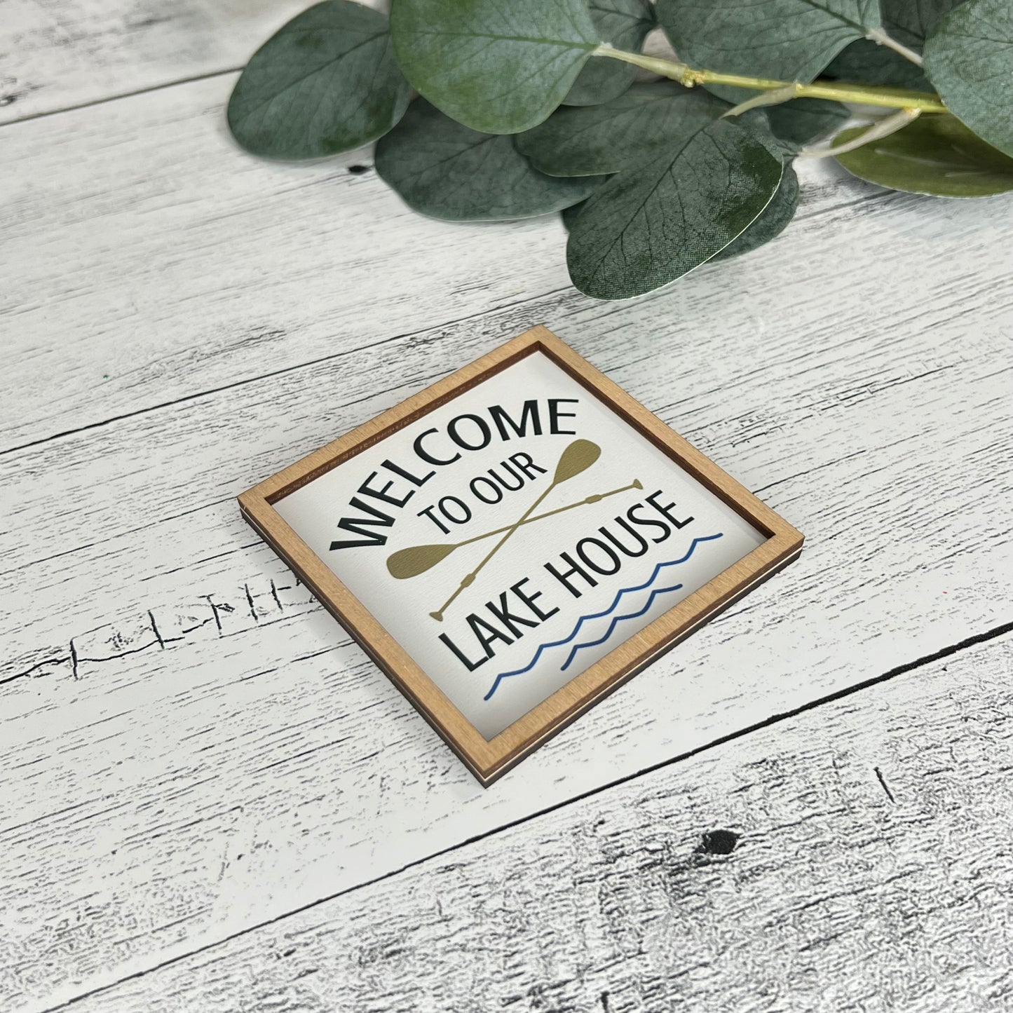 Mini Framed Lake Themed Sign | Welcome To Our Lake House