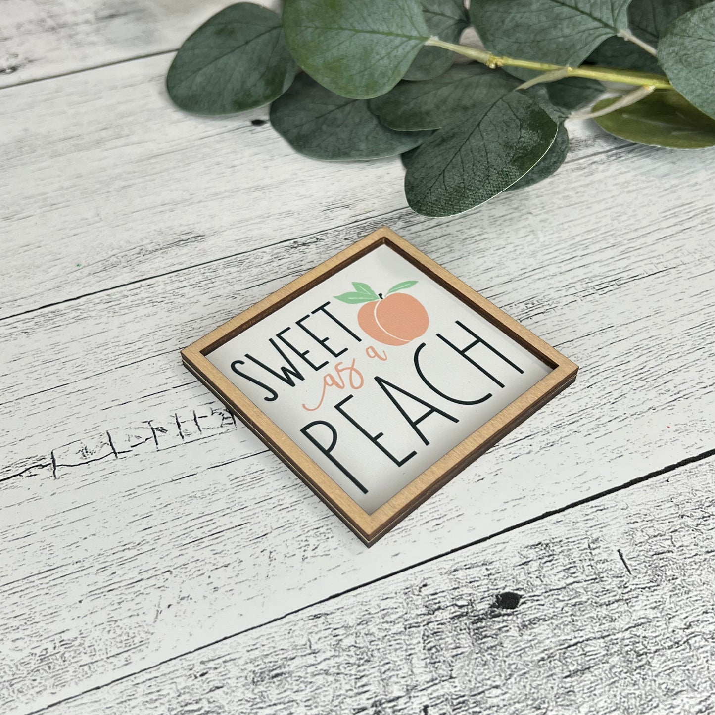 Mini Framed Peach Themed Sign | Sweet As A Peach