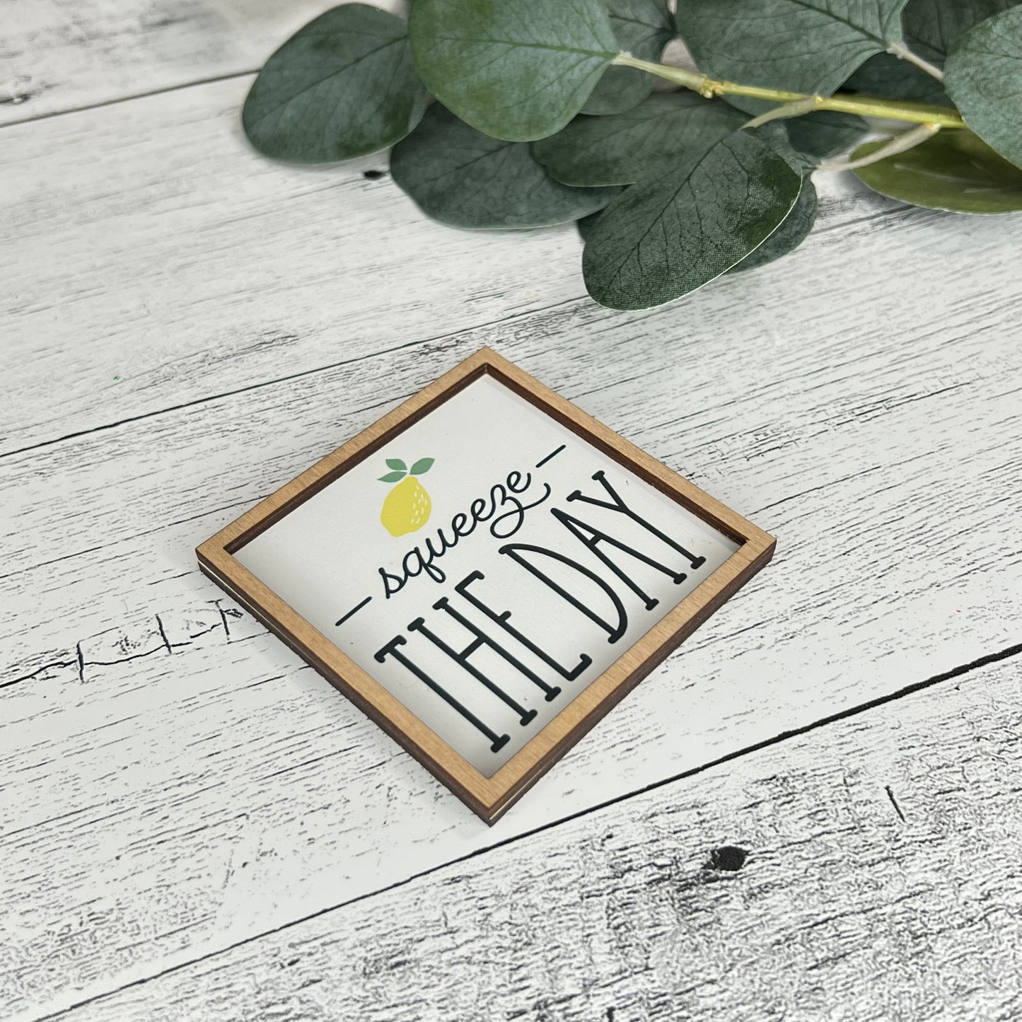 Mini Framed Lemon Themed Sign | Squeeze The Day