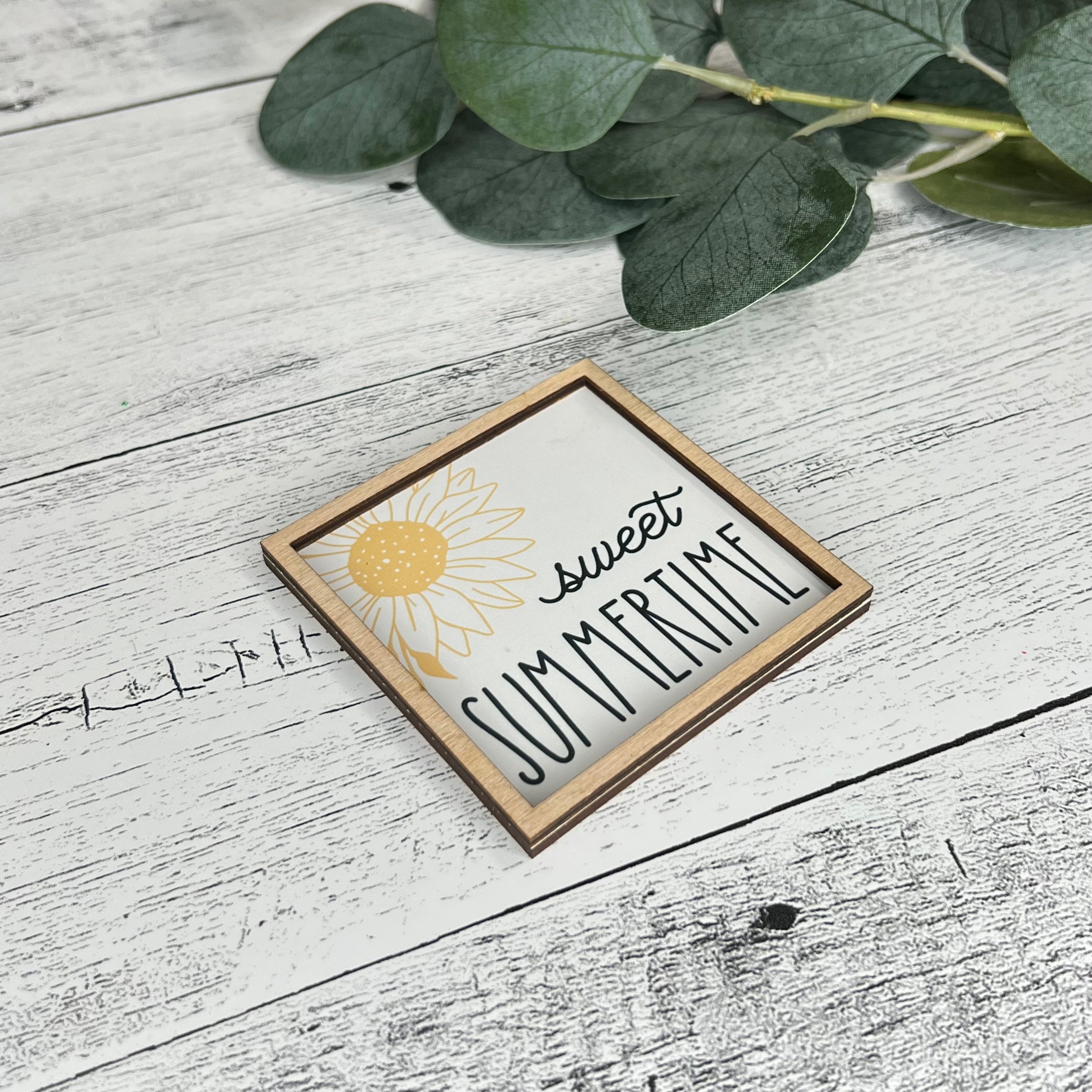 Mini Framed Summer Themed Sign | Sweet Summer Time-Sunflower