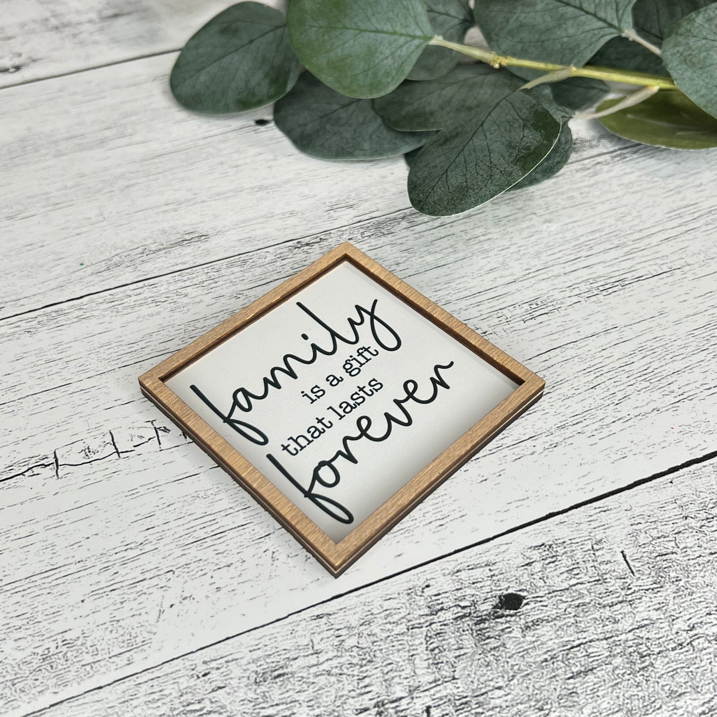 Mini Framed Family/Home Themed Sign | Family Forever