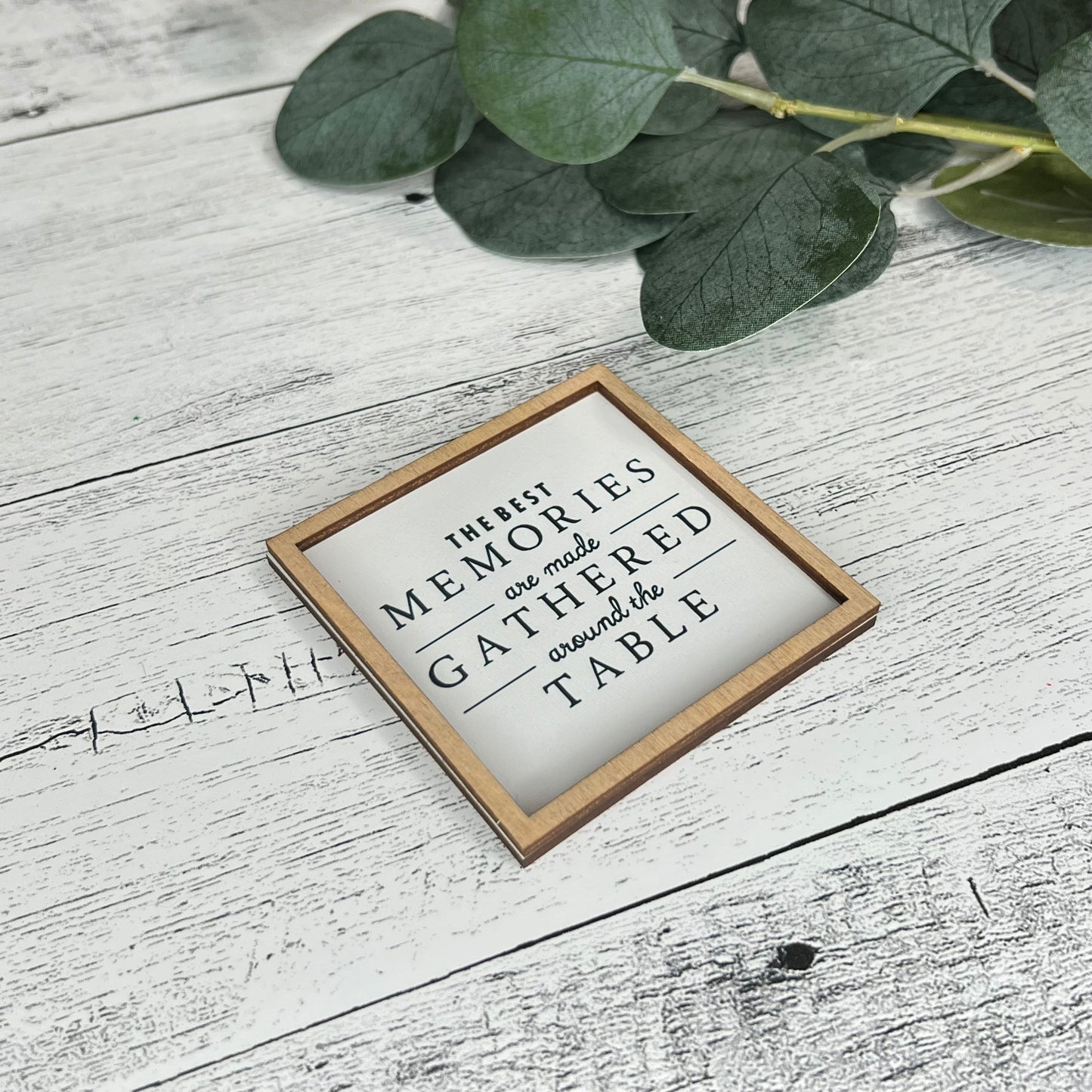 Mini Framed Dining Room Themed Sign | Gathered Around Table