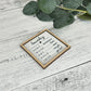 Mini Framed Laundry Themed Sign | Laundry List