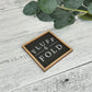 Mini Framed Laundry Themed Sign | Fluff & Fold