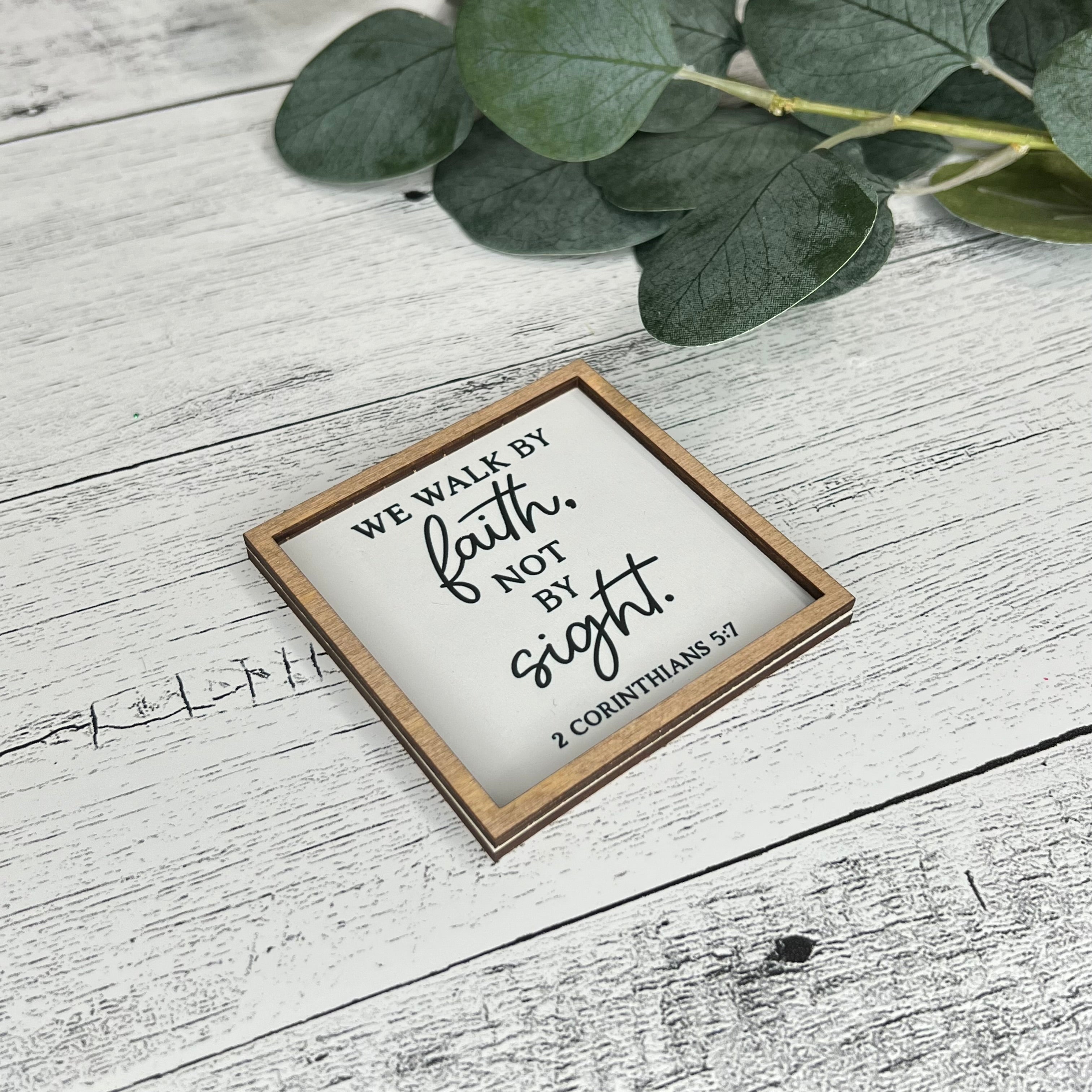 Mini Framed Bible Verse Sign | Mini Scripture Sign | Mini Religious Sign