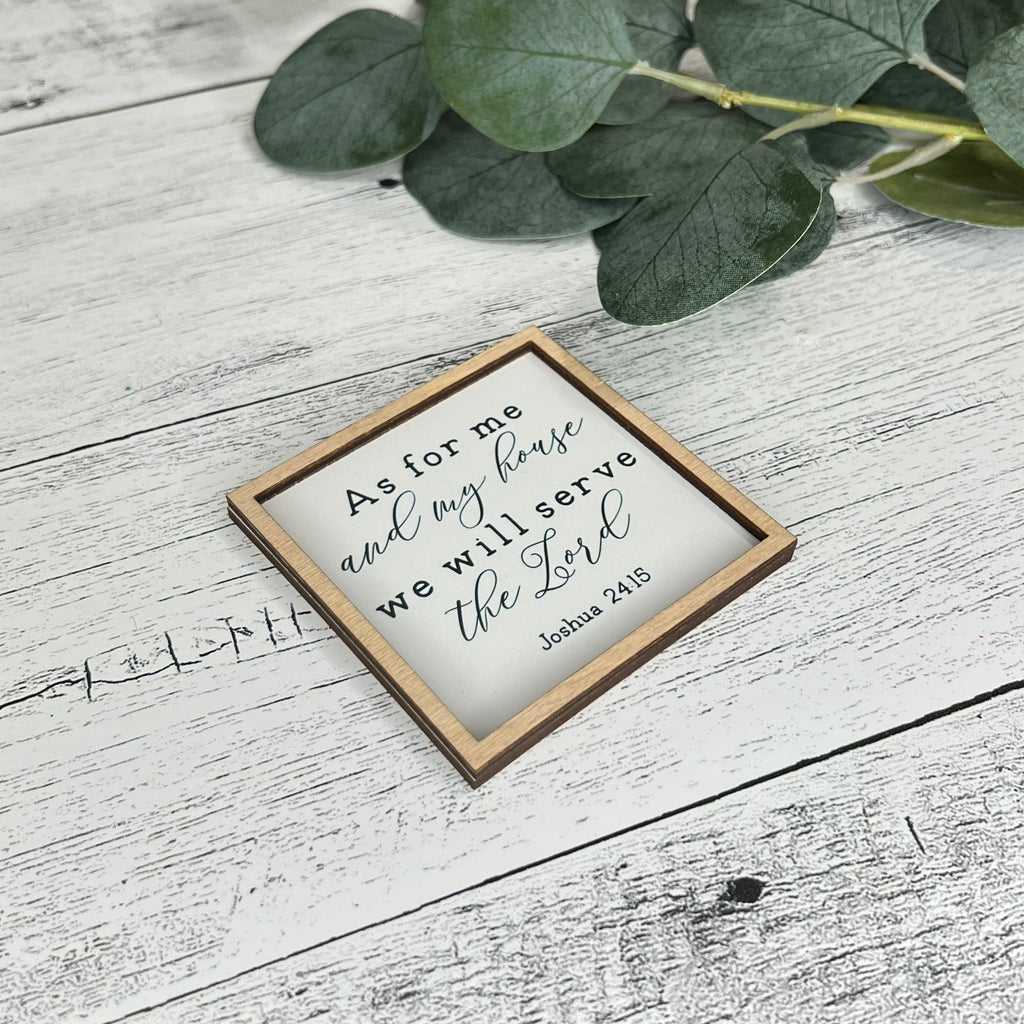 Mini Framed Bible Verse Sign | Mini Scripture Sign | Mini Religious Sign