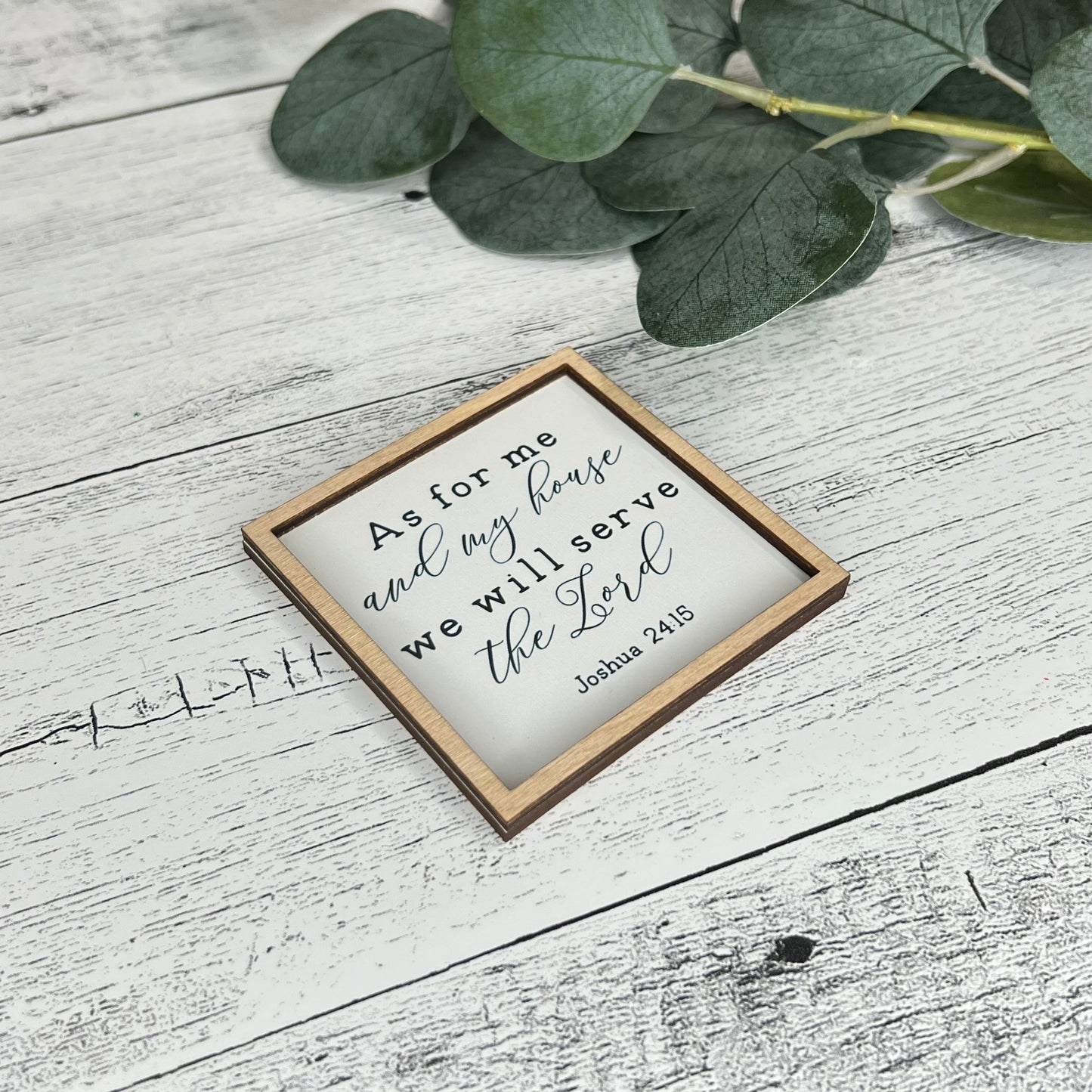 Mini Framed Bible Verse Sign | Mini Scripture Sign | Mini Religious Sign