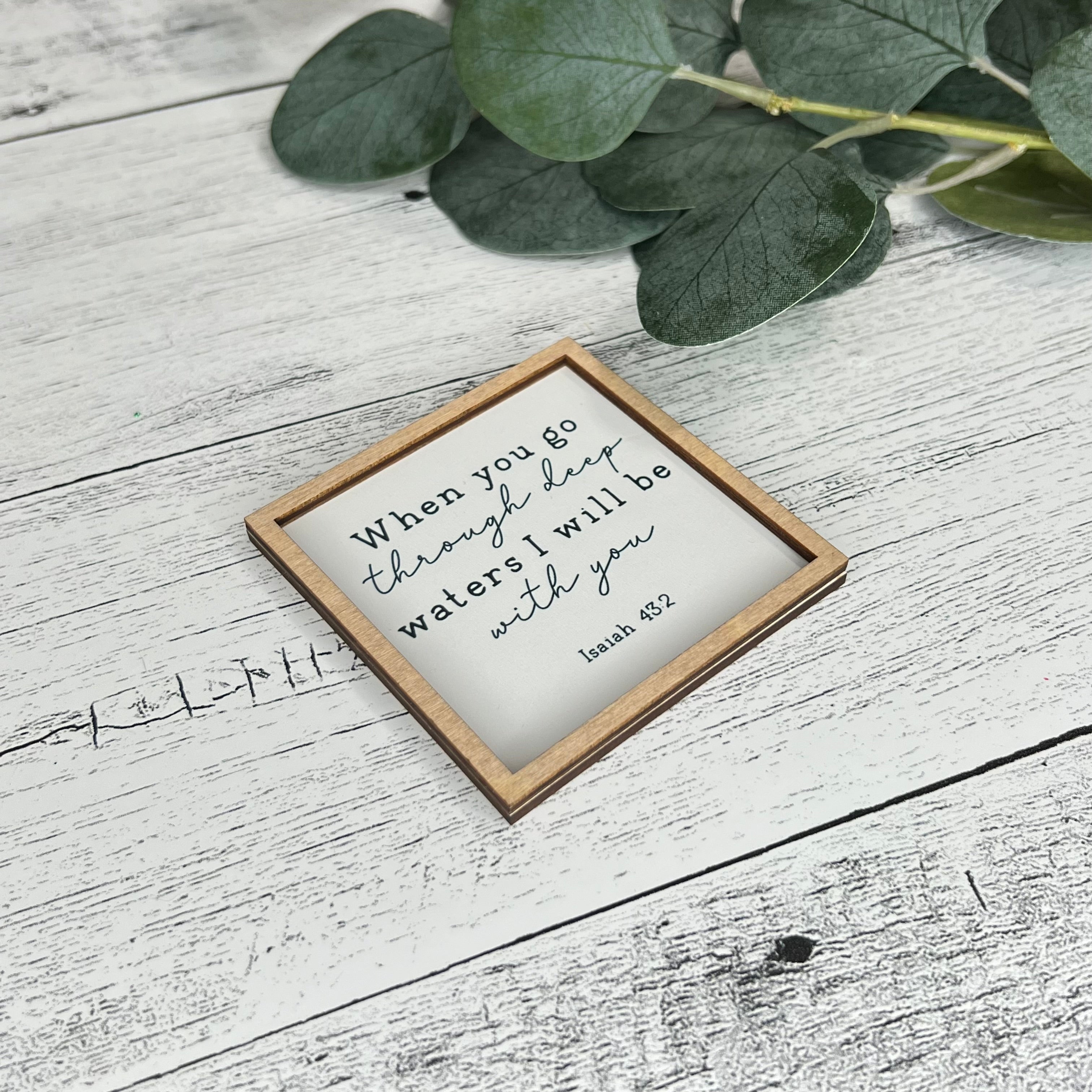Mini Framed Bible Verse Sign | Mini Scripture Sign | Mini Religious Sign