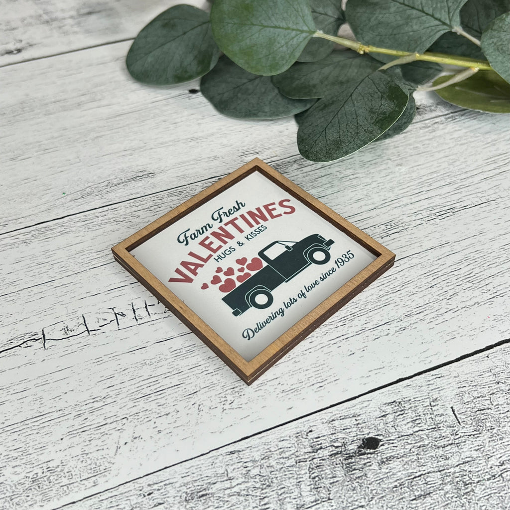 Mini Framed Valentine's Day Sign | Valentine Truck Sign