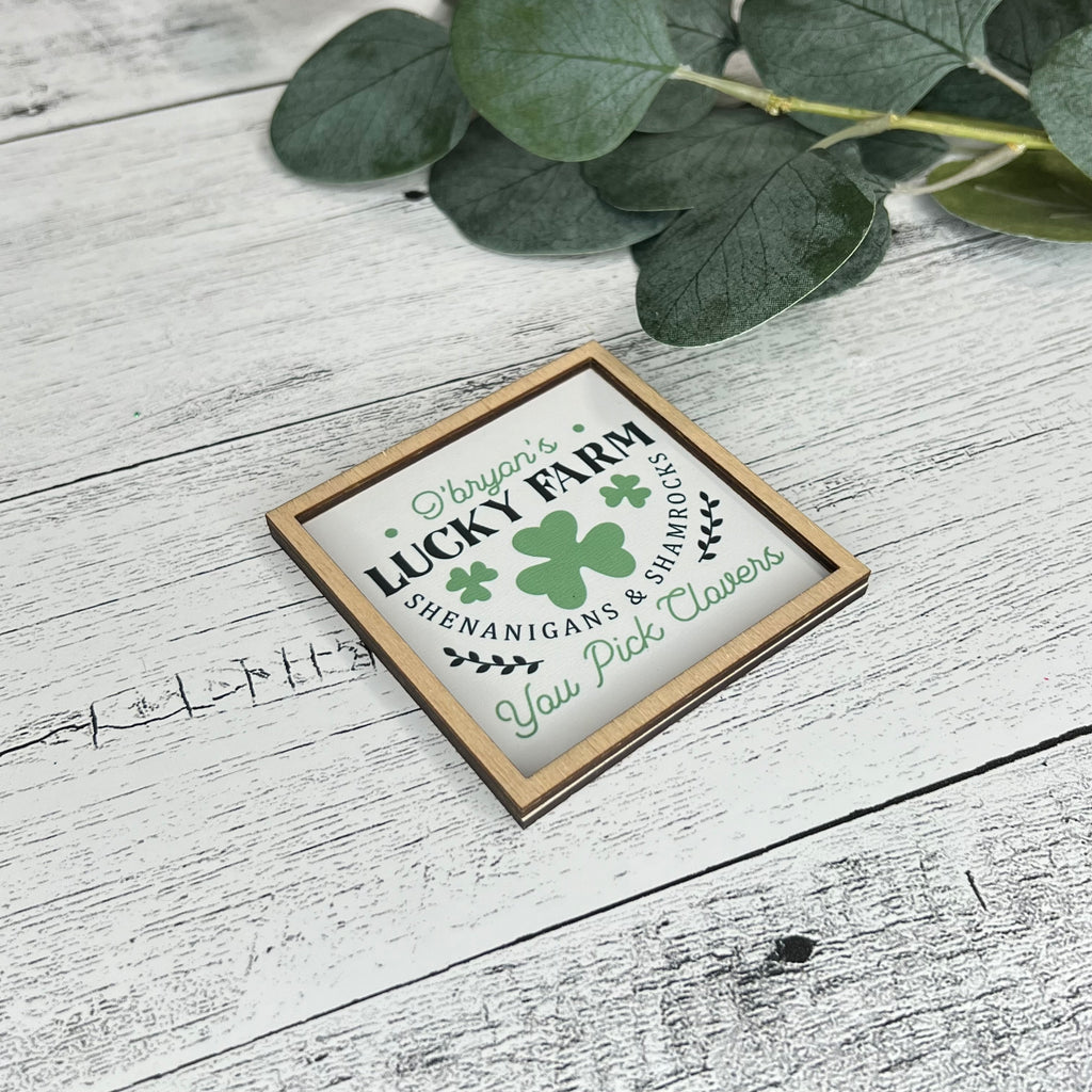 Mini Framed St. Patrick's Day Sign | O'bryan's Lucky Farm