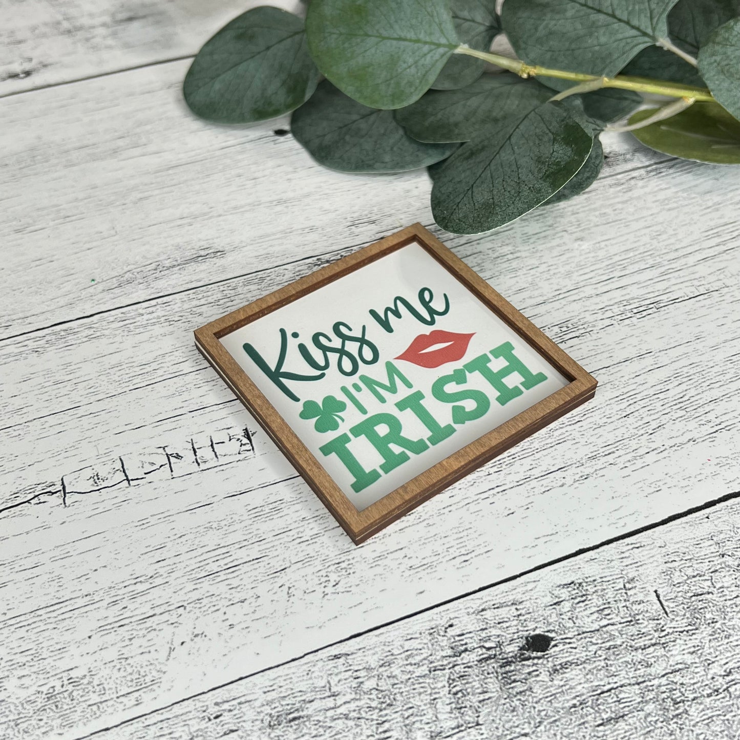 Mini Framed St. Patrick's Day Sign | Kiss Me I'm Irish