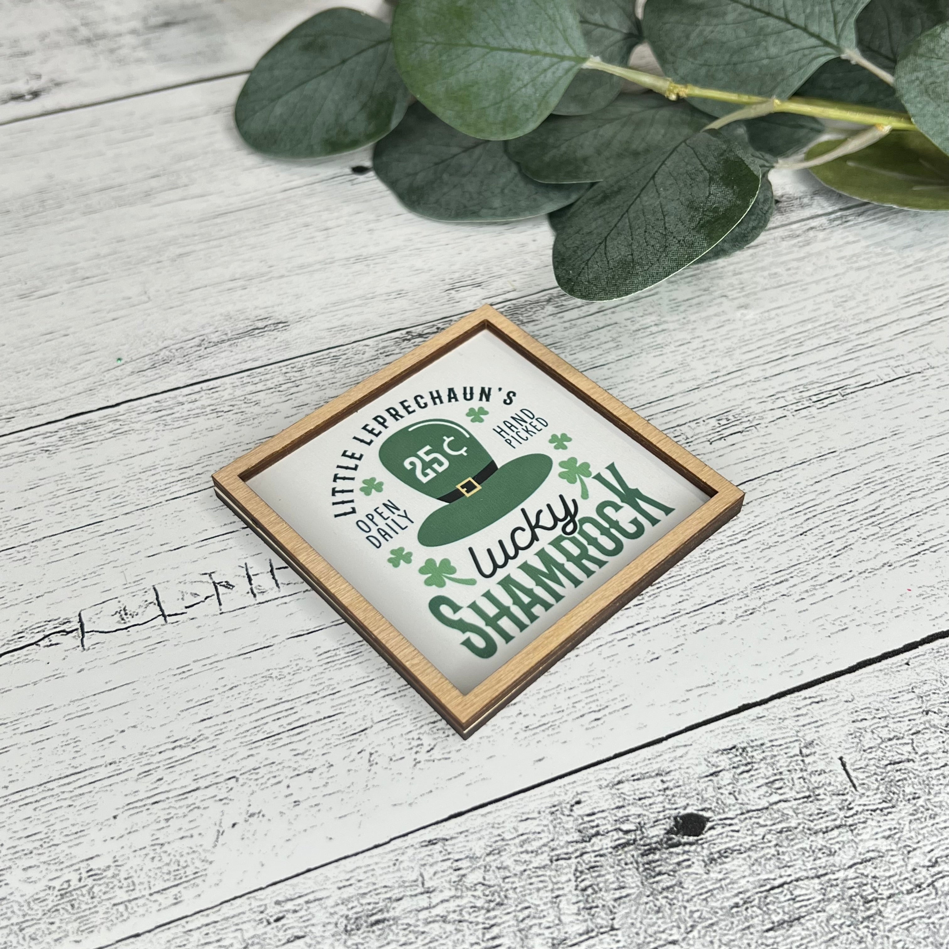 Mini Framed St. Patrick's Day Sign | Lucky Shamrock