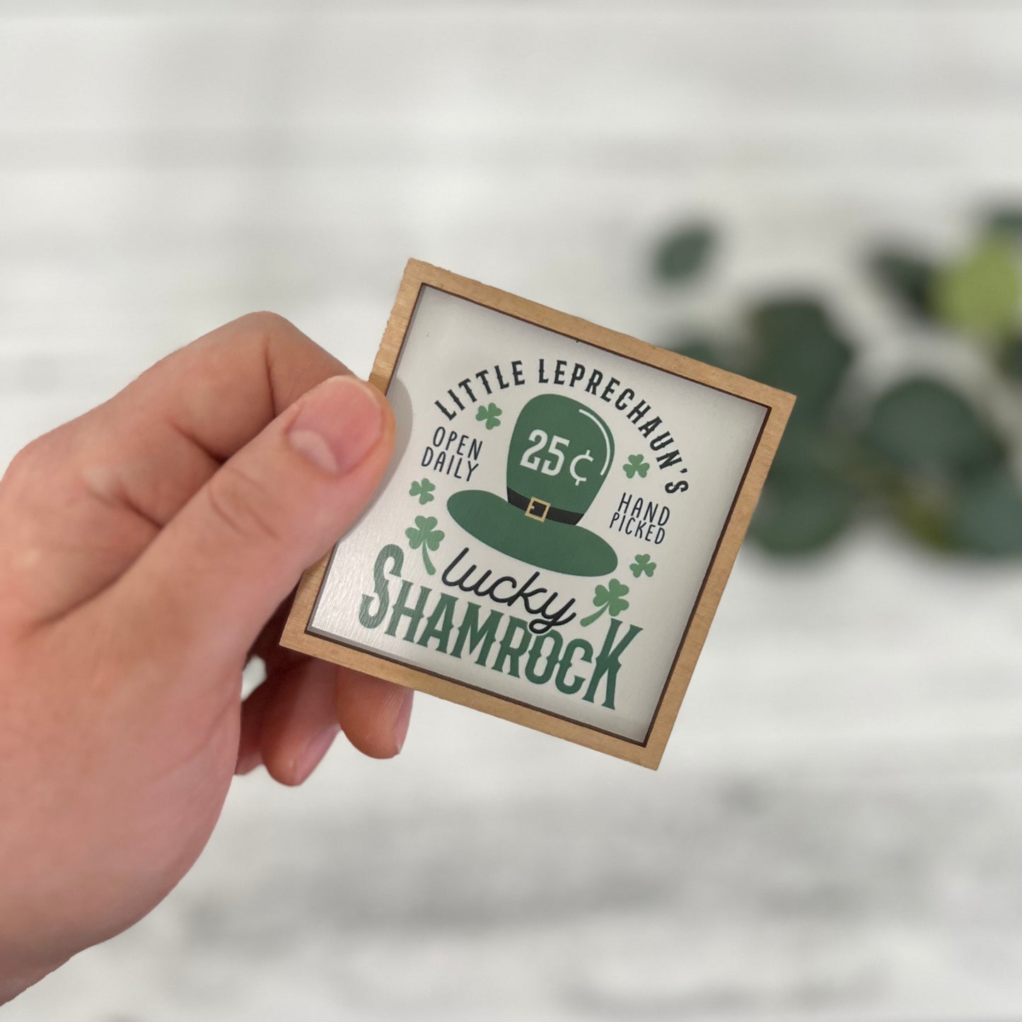 Mini Framed St. Patrick's Day Sign | Lucky Shamrock