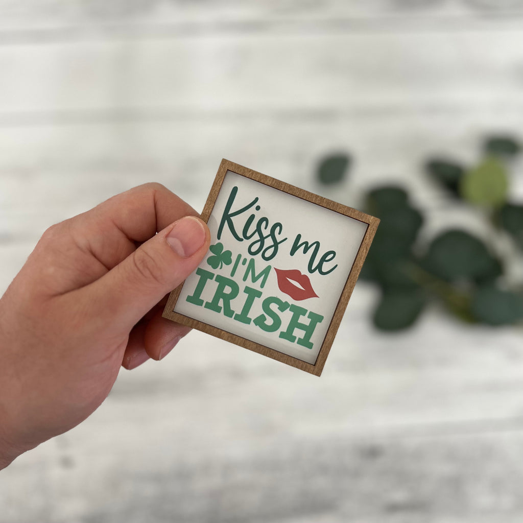 Mini Framed St. Patrick's Day Sign | Kiss Me I'm Irish