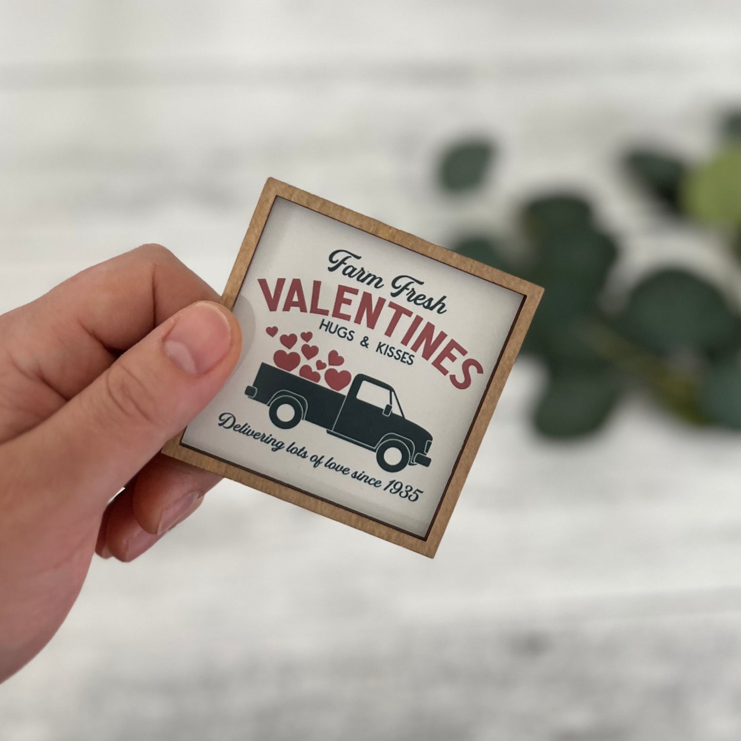 Mini Framed Valentine's Day Sign | Valentine Truck Sign