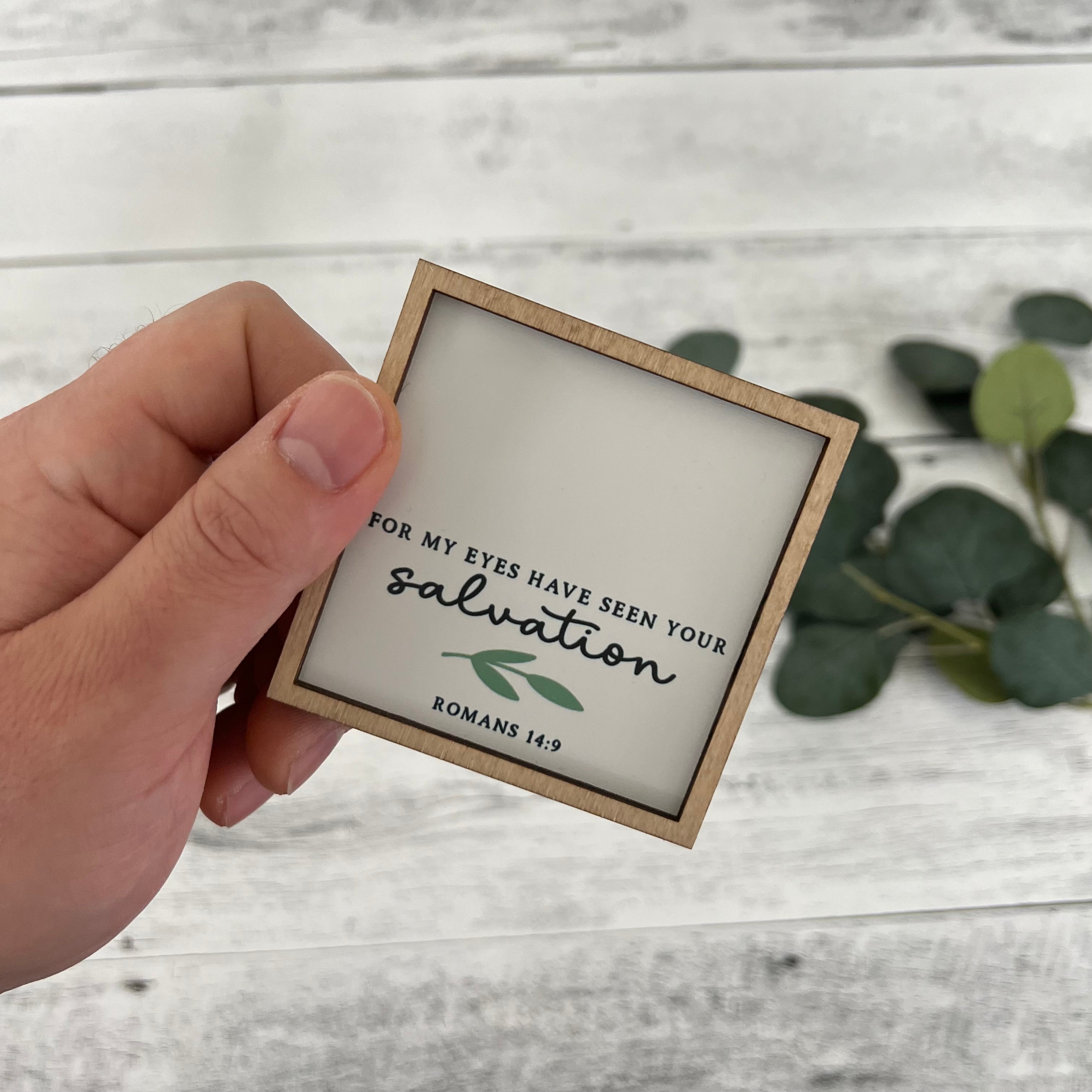 Mini Framed Bible Verse Sign | Mini Scripture Sign | Mini Religious Sign