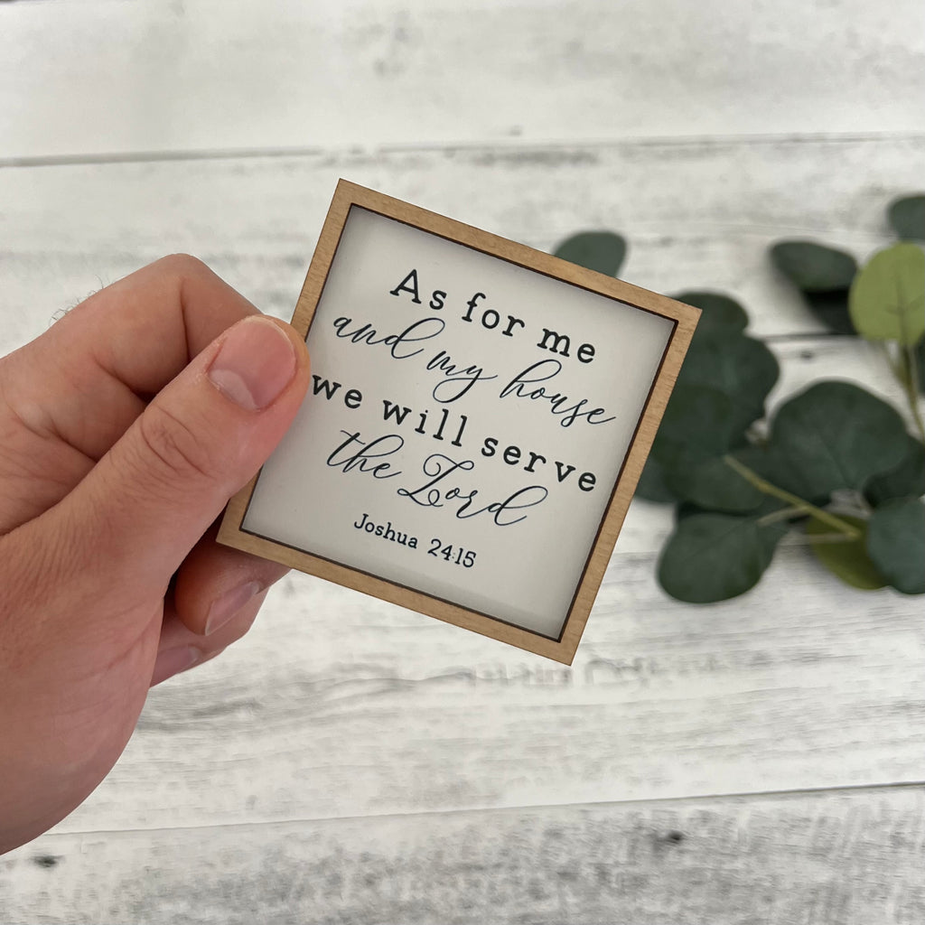 Mini Framed Bible Verse Sign | Mini Scripture Sign | Mini Religious Sign