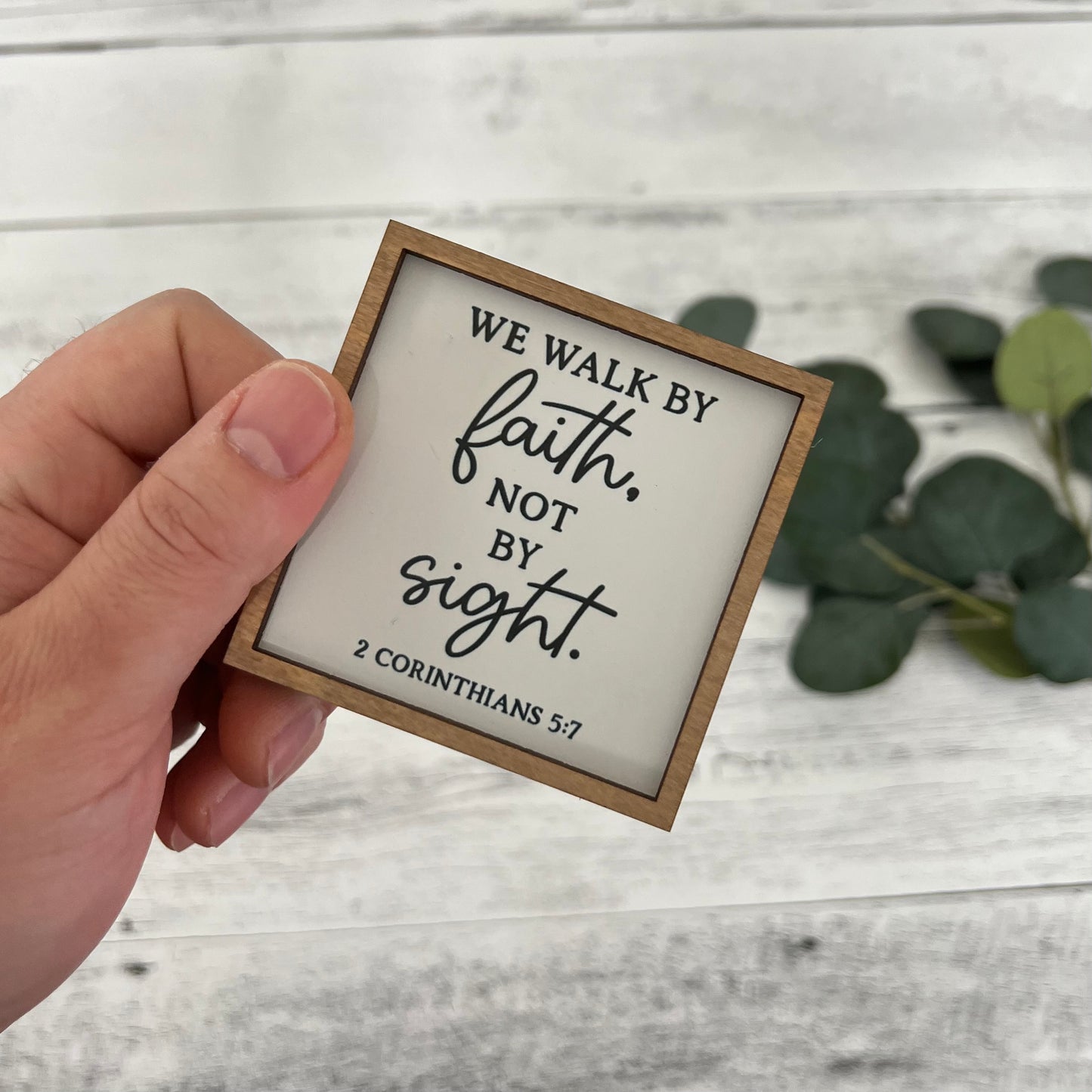 Mini Framed Bible Verse Sign | Mini Scripture Sign | Mini Religious Sign