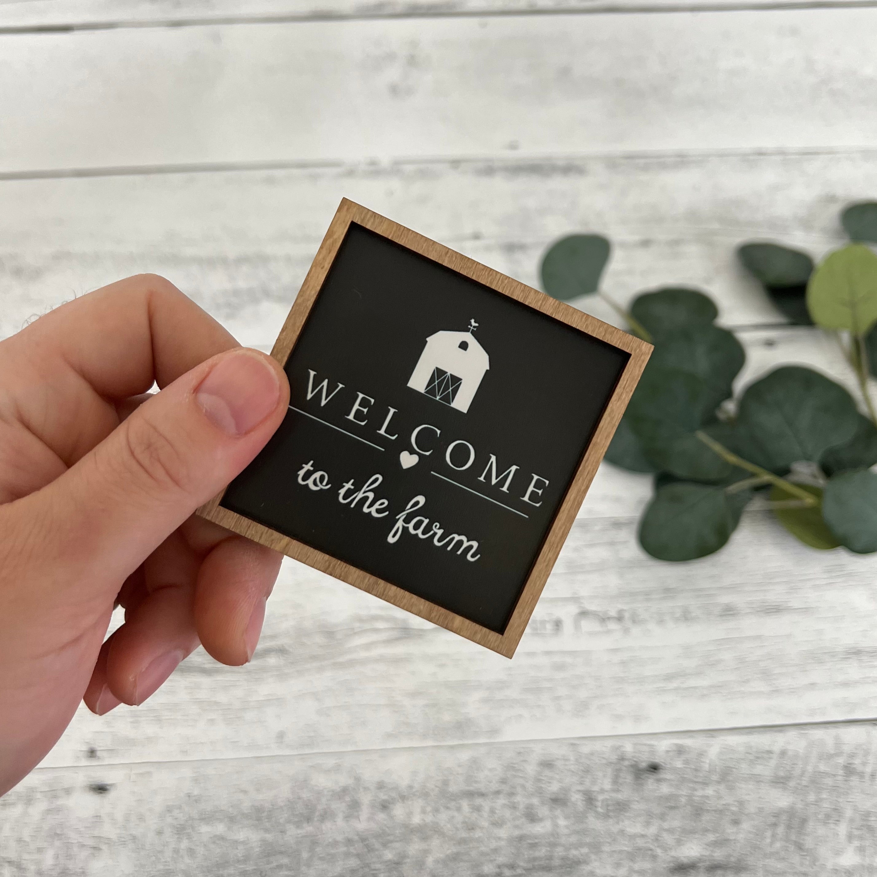 Mini Framed Farmhouse Themed Sign | Welcome To The Farm