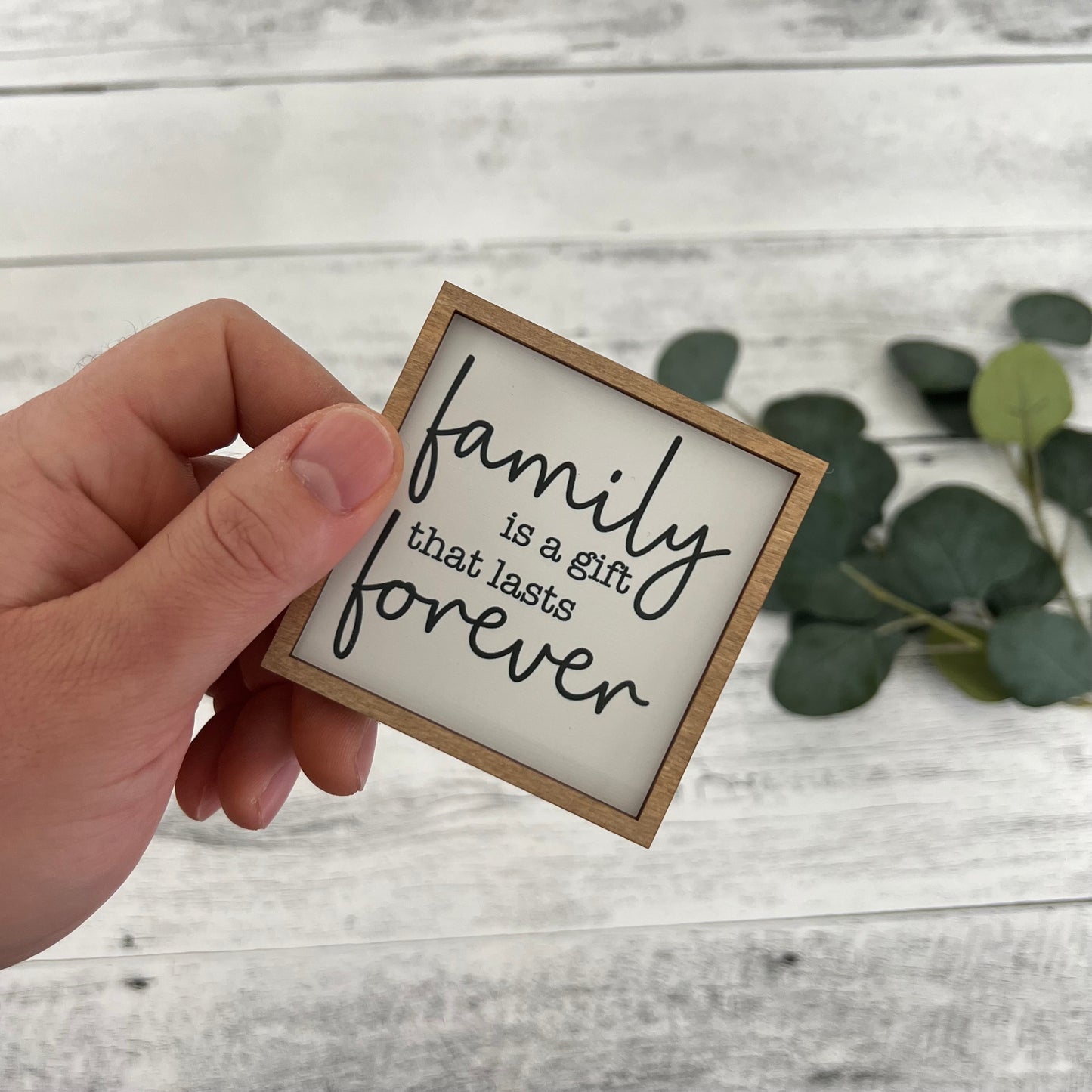 Mini Framed Family/Home Themed Sign | Family Forever
