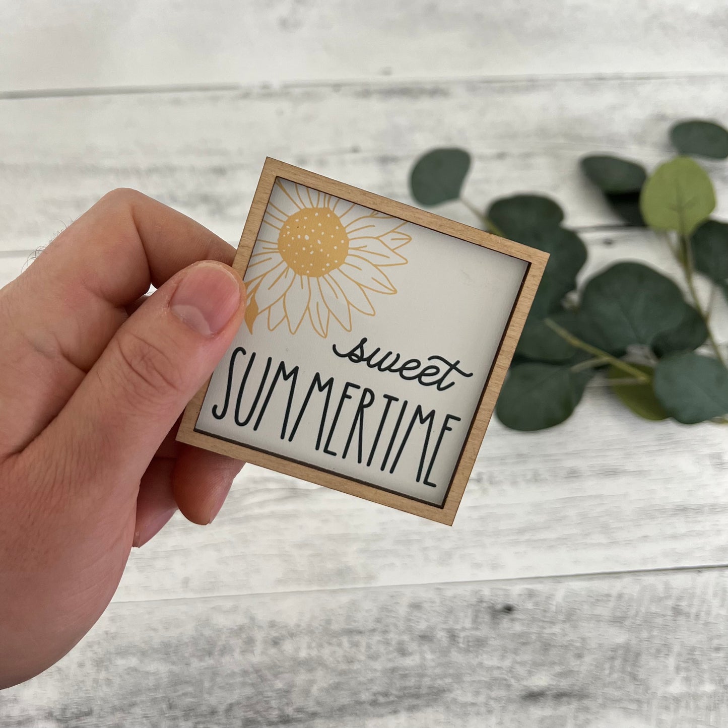 Mini Framed Summer Themed Sign | Sweet Summer Time-Sunflower