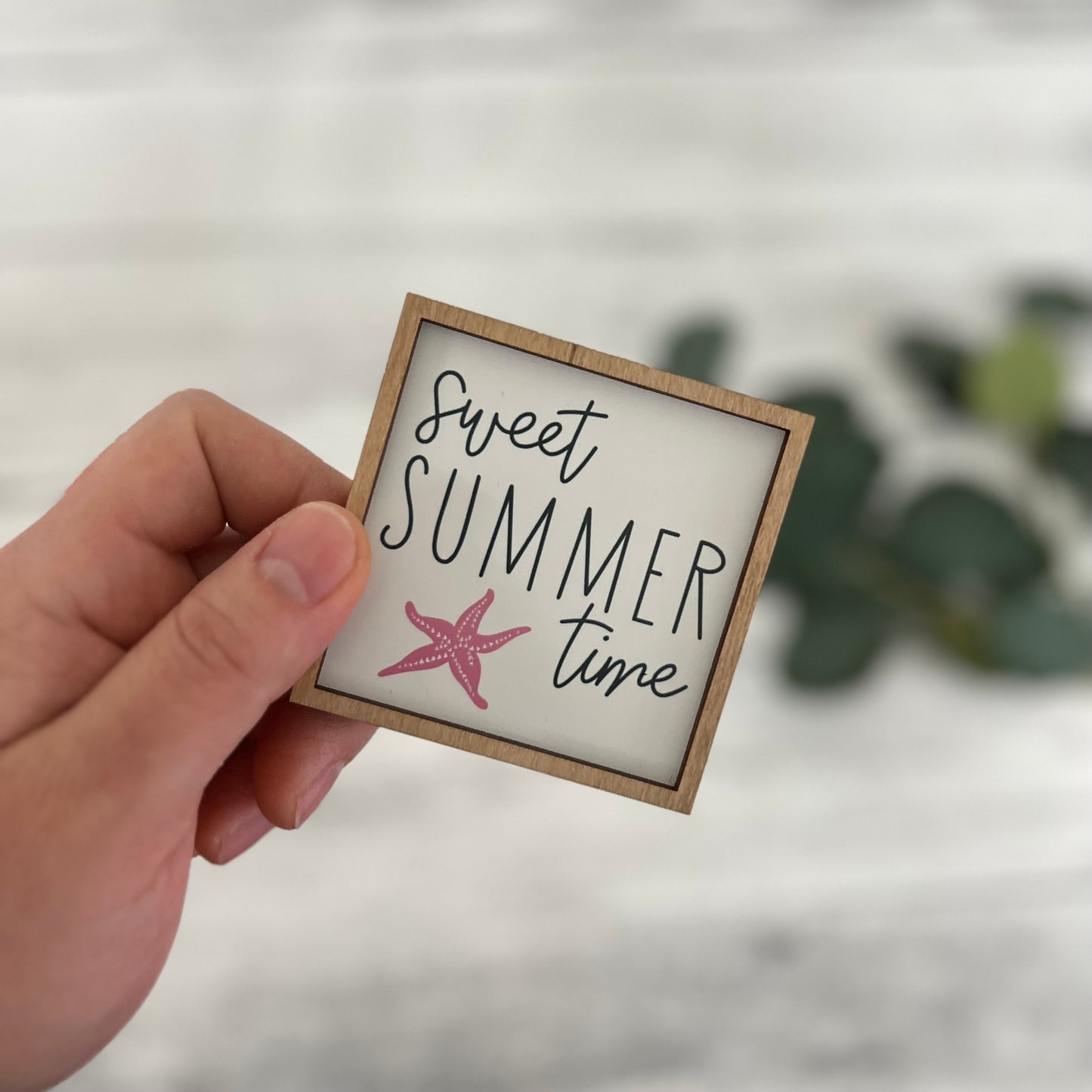 Mini Framed Summer Themed Sign | Sweet Summer Time-Starfish