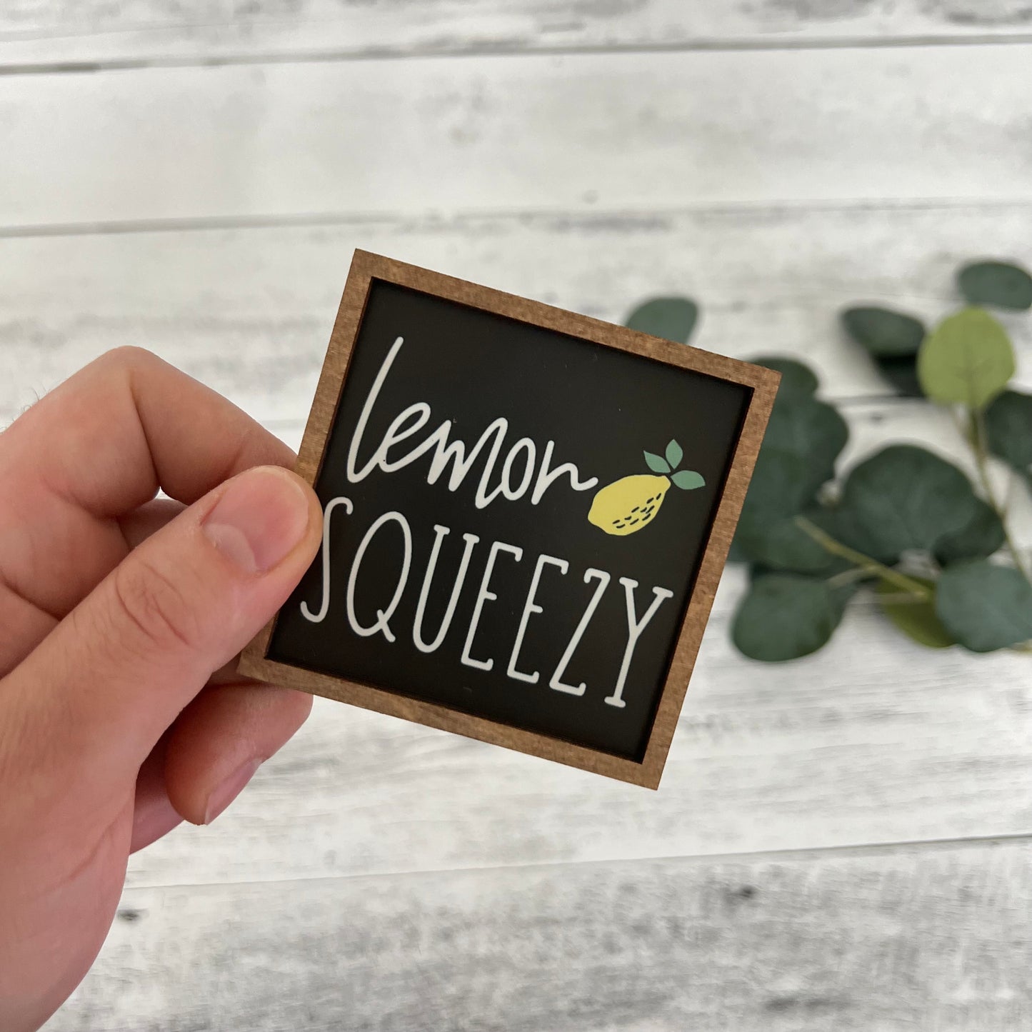Mini Framed Lemon Themed Sign | Lemon Squeezy