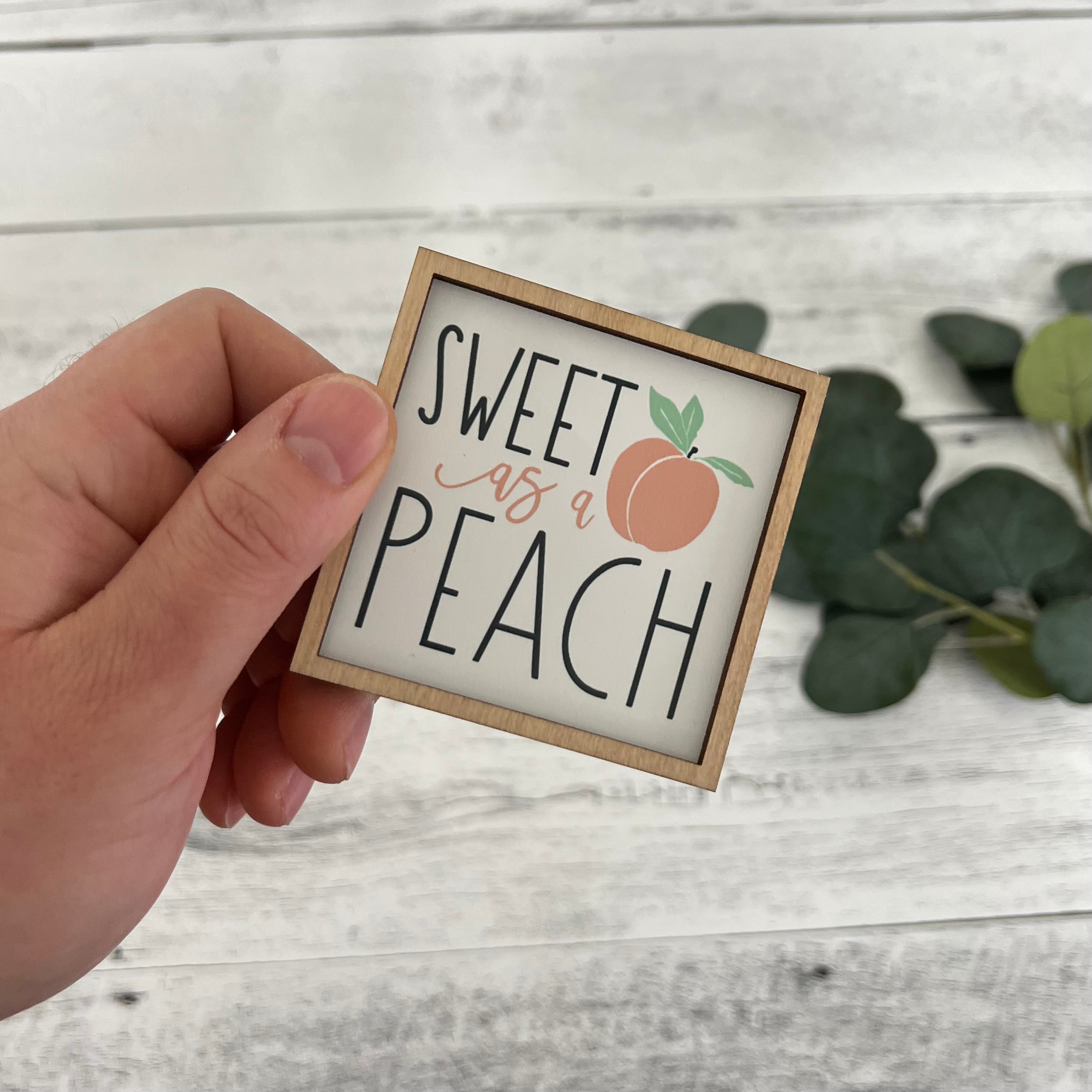 Mini Framed Peach Themed Sign | Sweet As A Peach