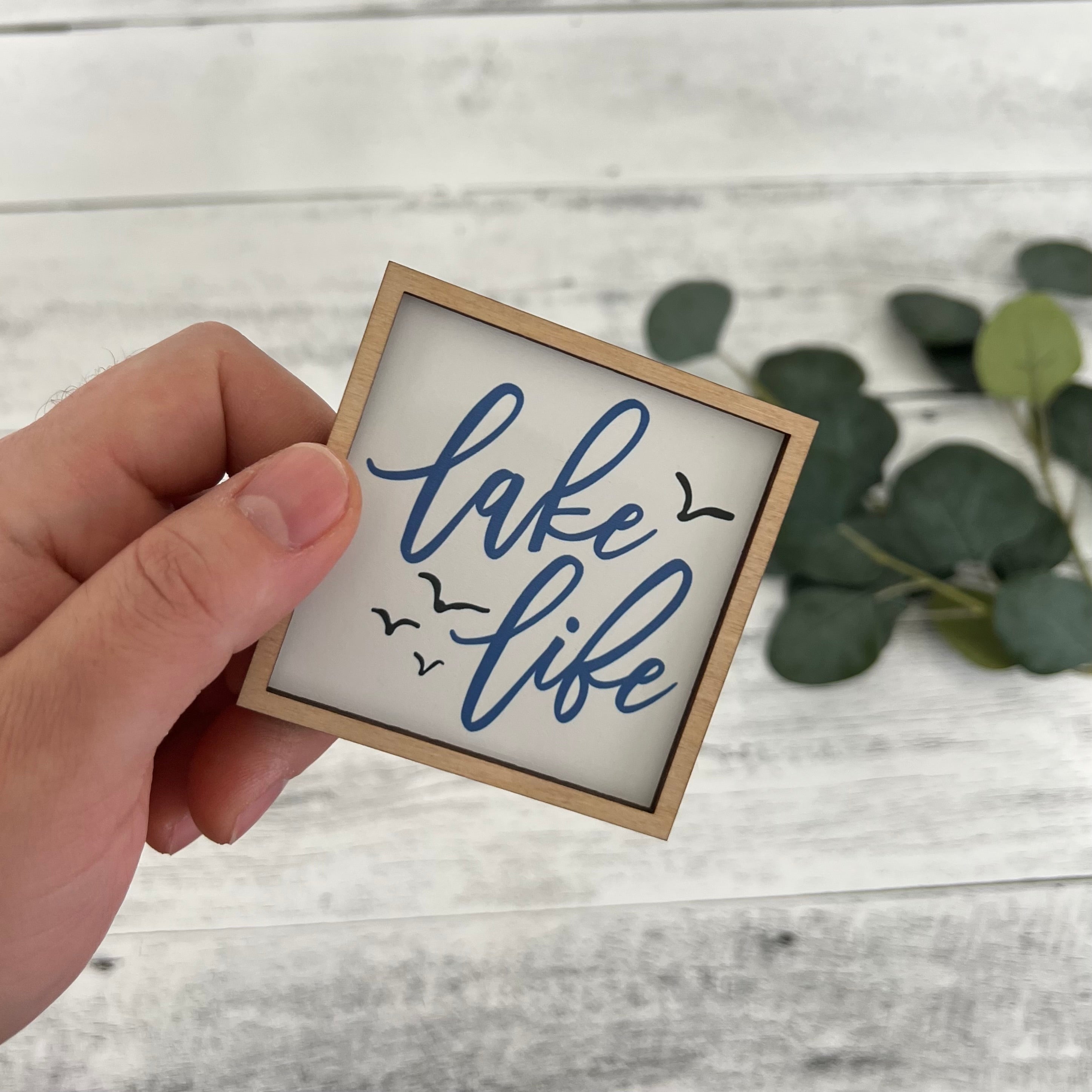 Mini Framed Lake Themed Sign | Lake Life Sign