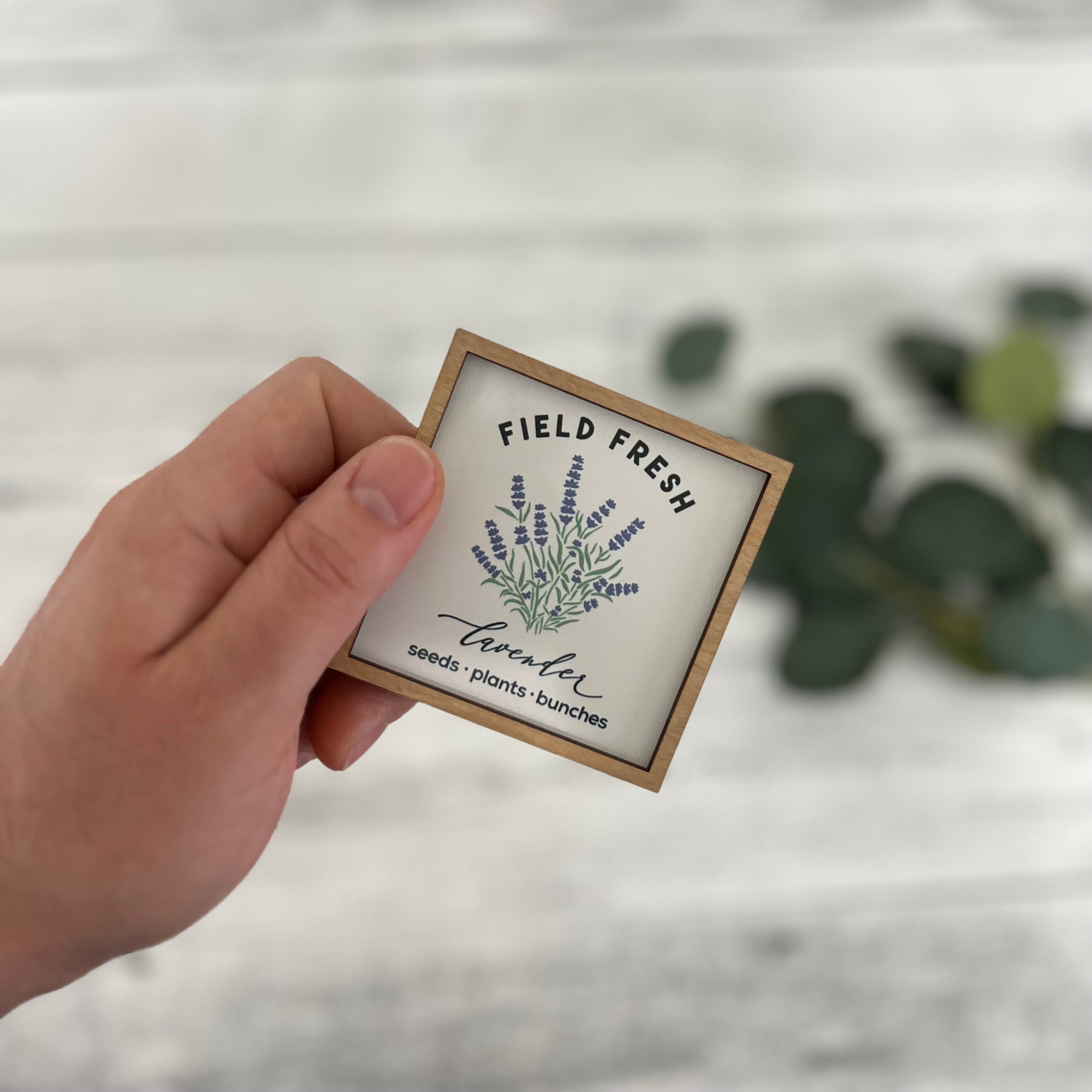 Mini Framed Lavender Sign | Field Fresh Lavender Sign