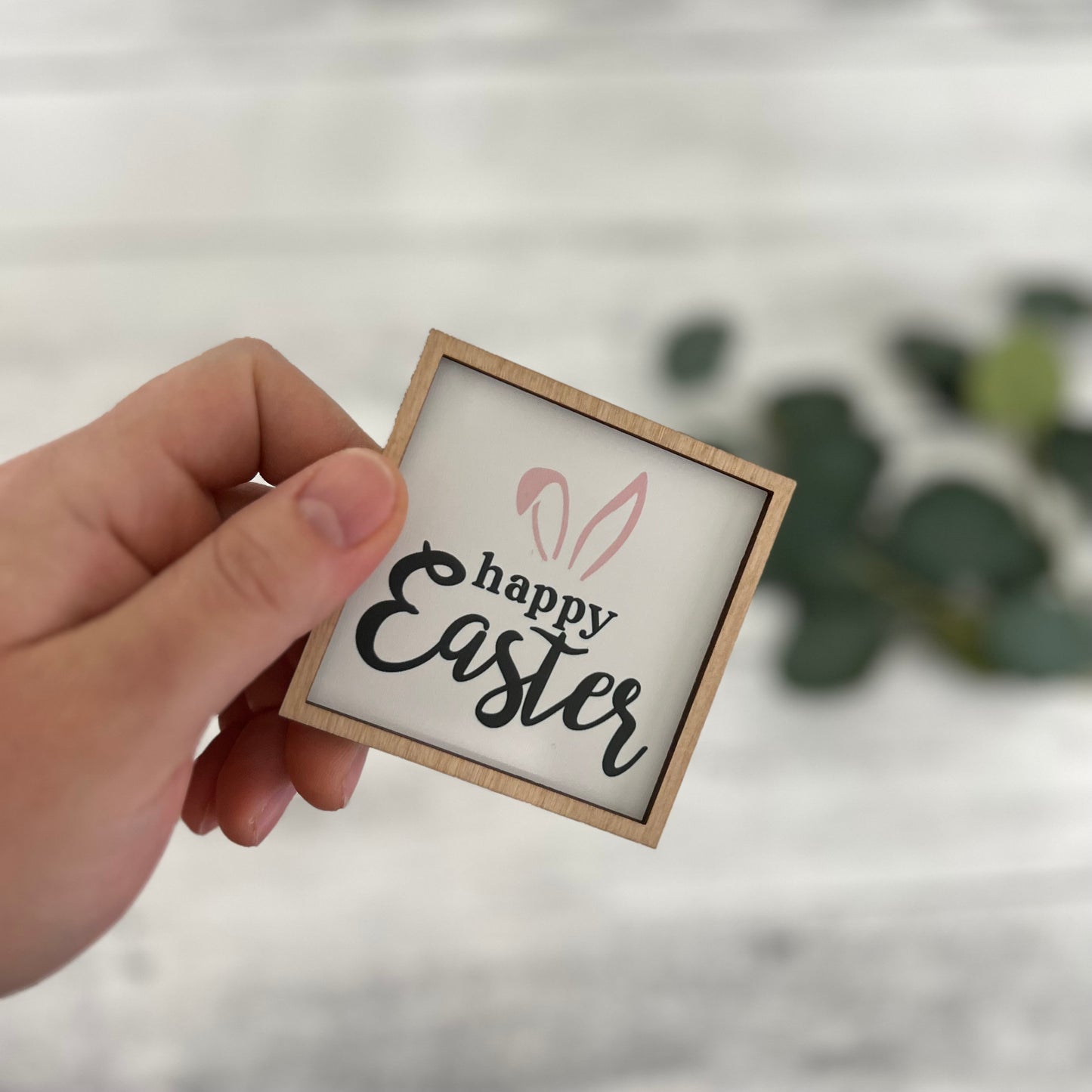 Mini Framed Easter Sign | Happy Easter Sign