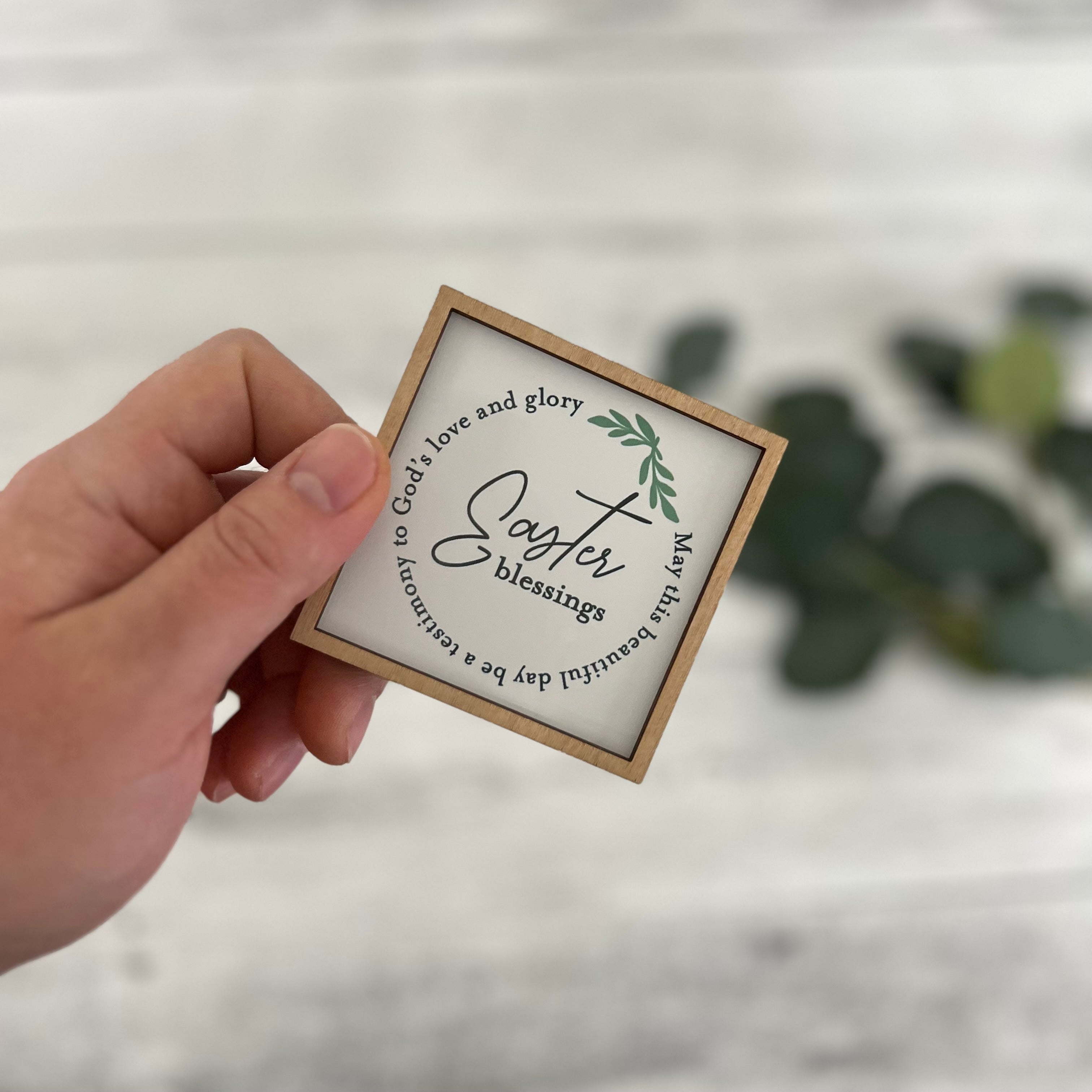 Mini Framed Easter Sign | Easter Blessings
