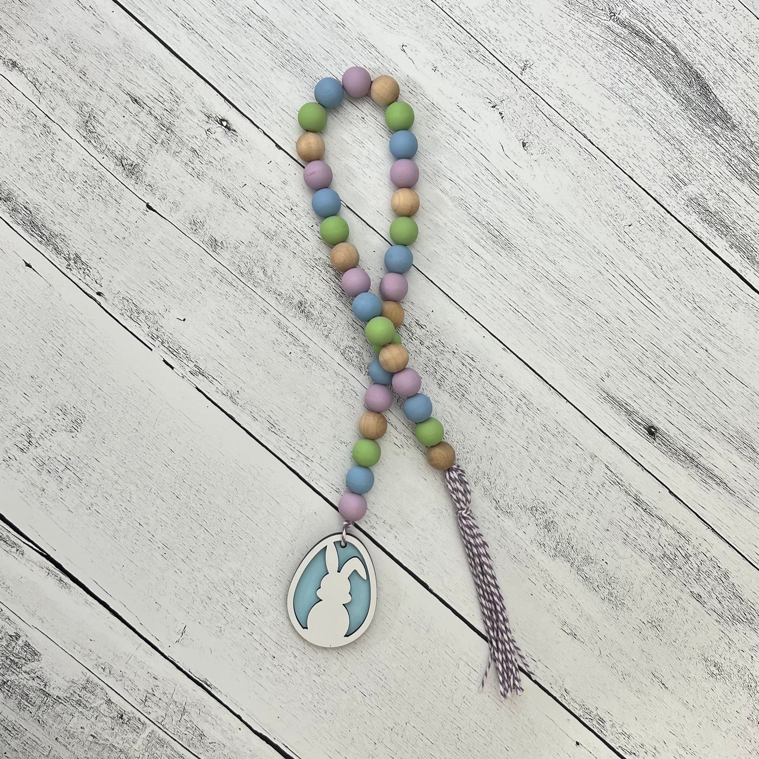Easter Wooden Bead Garland