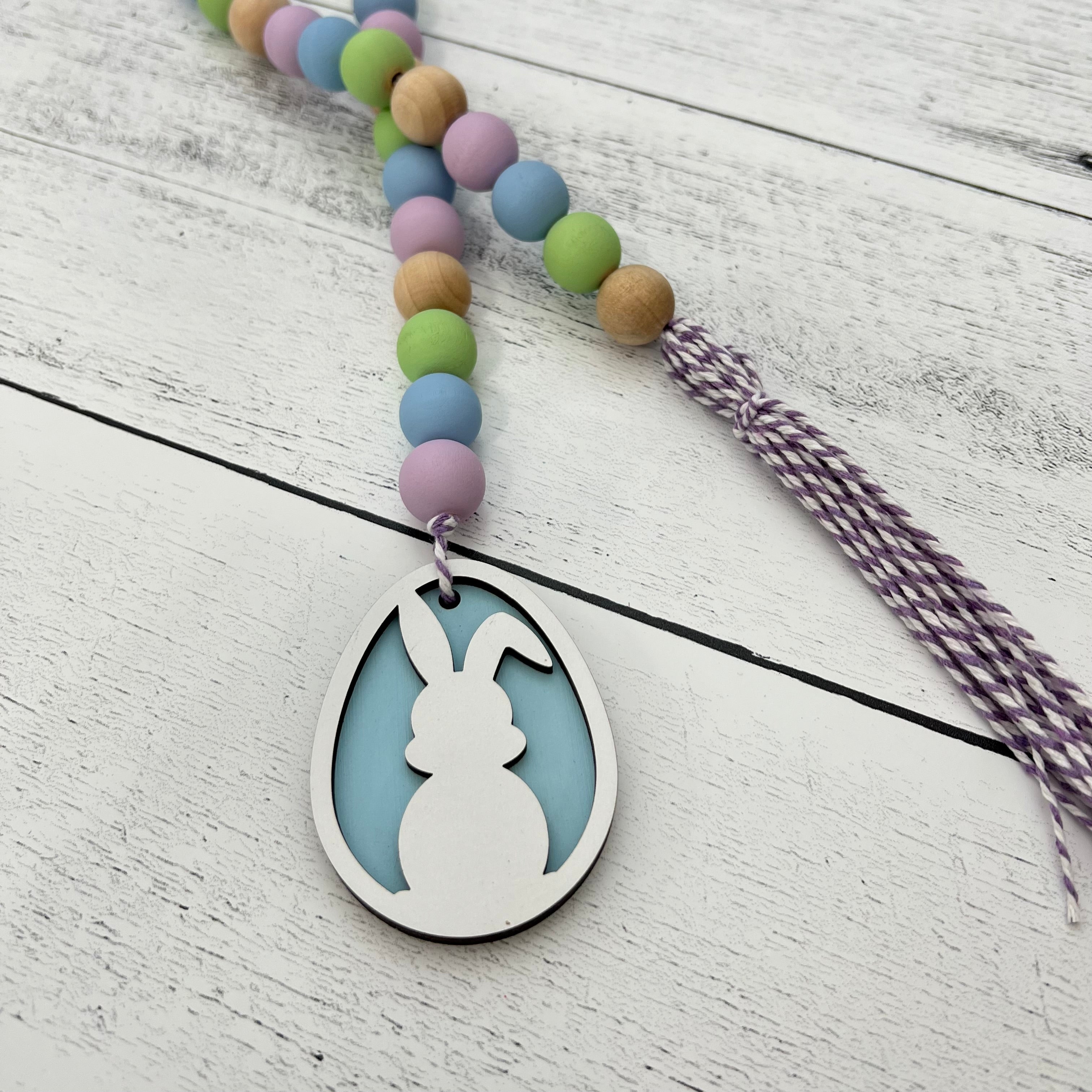 Easter Wooden Bead Garland