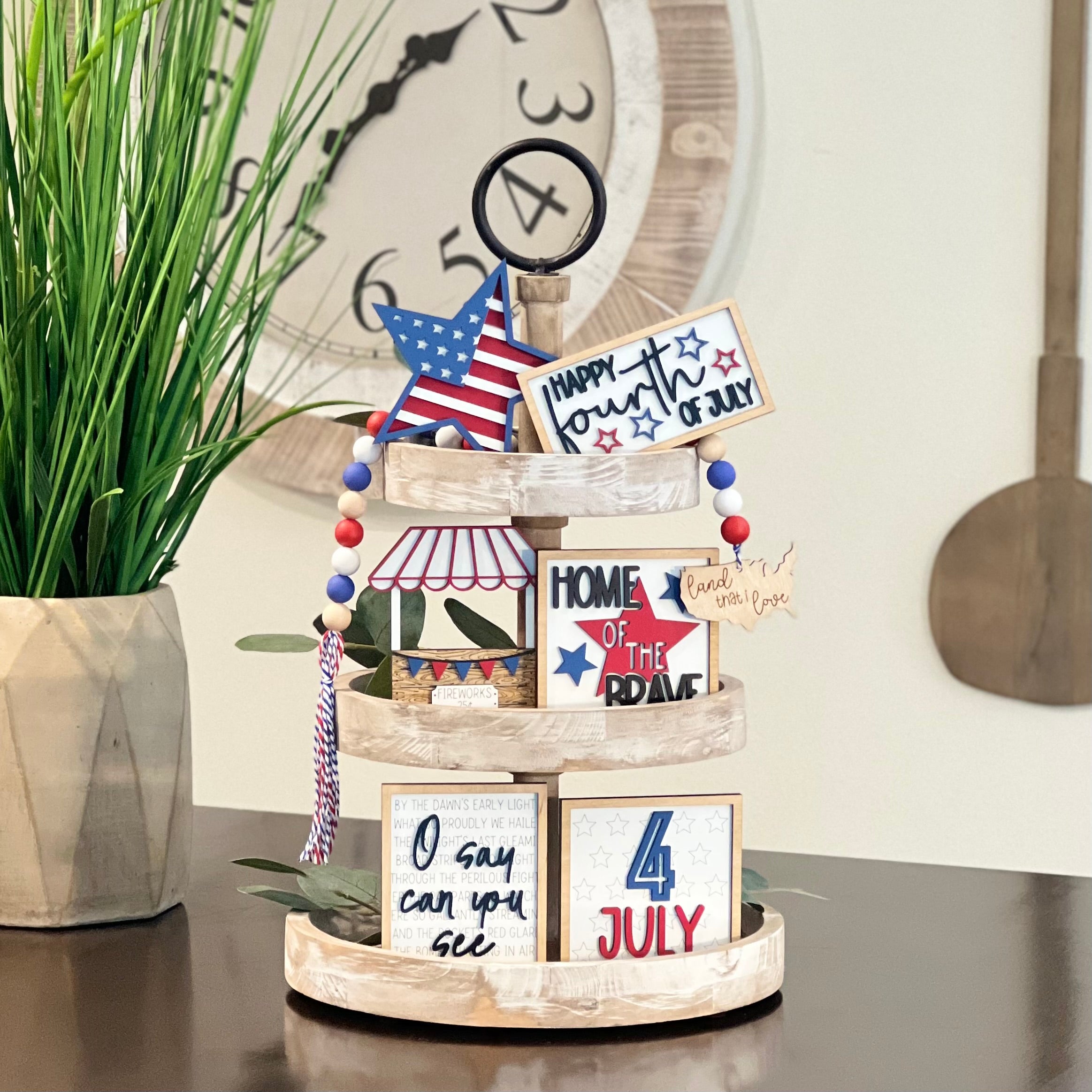 4th Of July Tiered Tray Decor Bundle