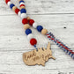 Fourth of July Themed Wooden Bead Garland