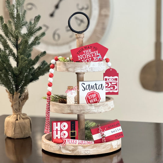 Christmas Tiered Tray Decor Bundle