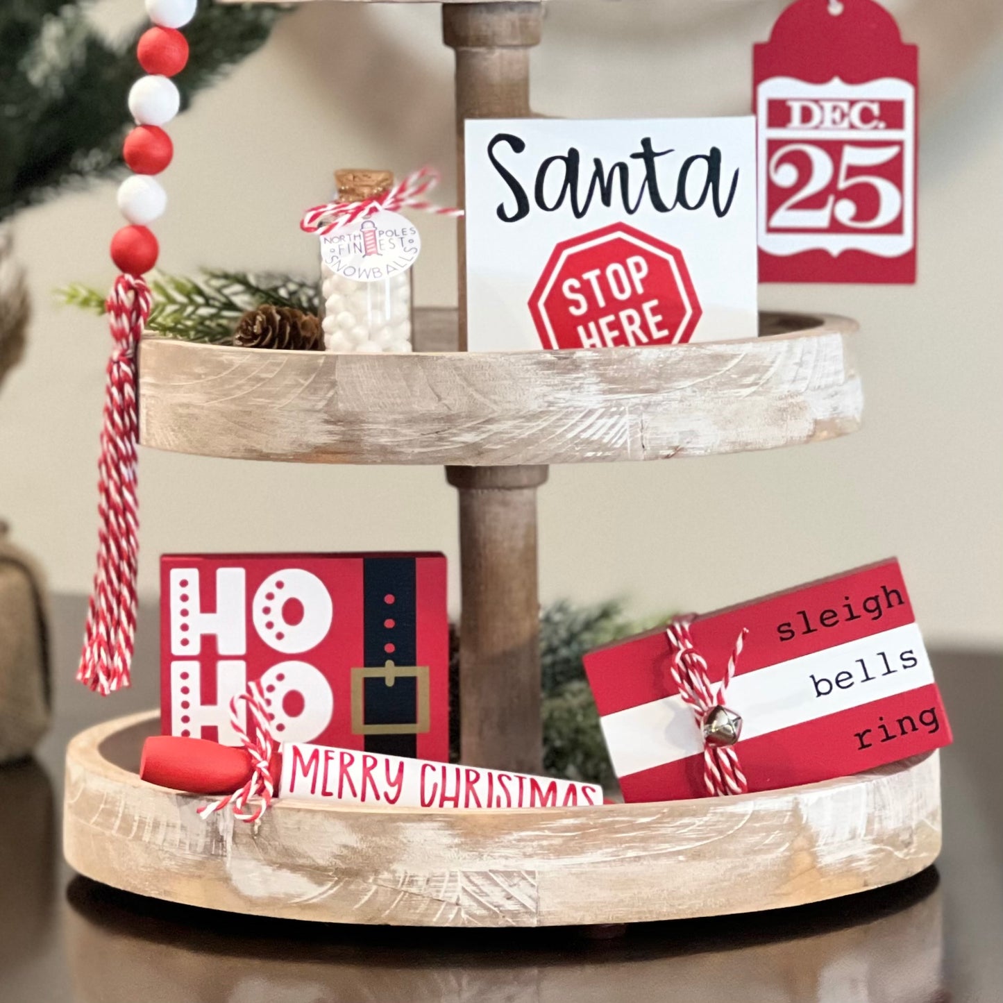 Christmas Tiered Tray Decor Bundle