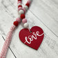 Valentine's Day Themed Wooden Bead Garland