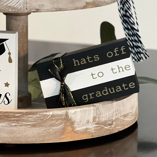 Graduation Themed Mini Wooden Books